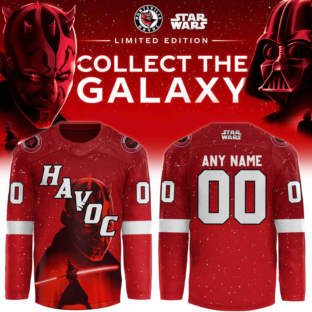 Personalized Huntsville Havoc X Star Wars Special Hockey Jersey Fan Apparel Gift For Husband-1