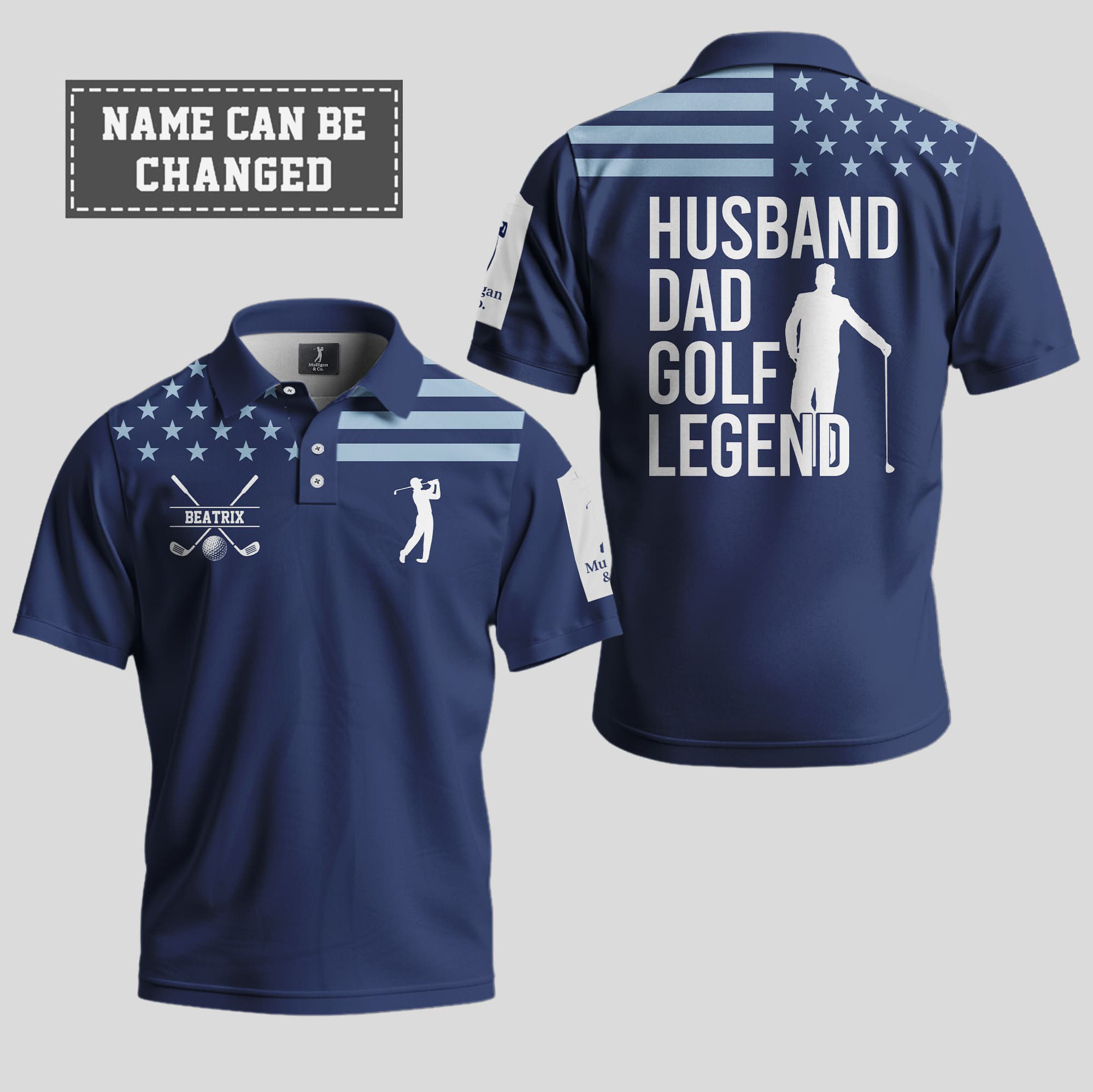 Personalized Husband Dad Golf Legend Polo Shirt Father's Day Gifts For Golfers-1