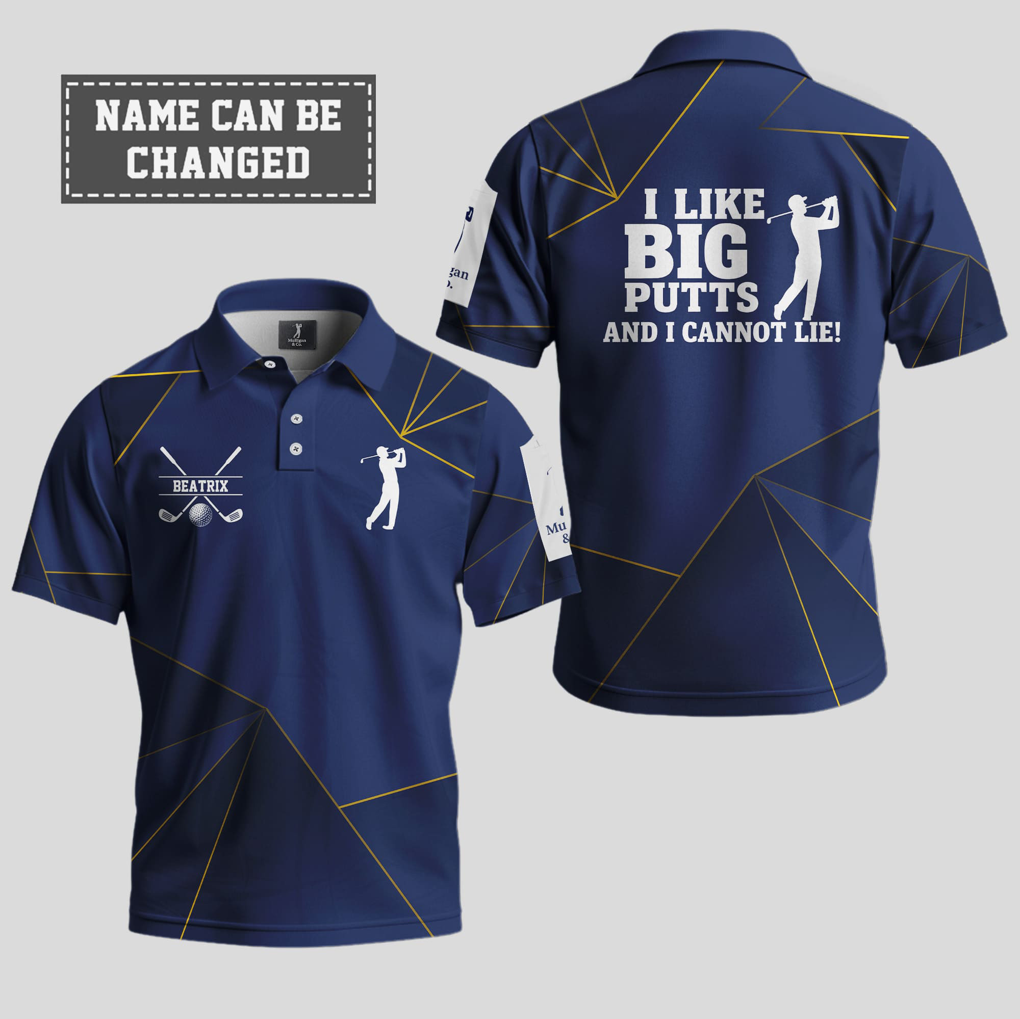 Personalized I Like Big Putts And I Cannot Lie Polo Shirt Father'S Day Gifts Golf Lovers-1