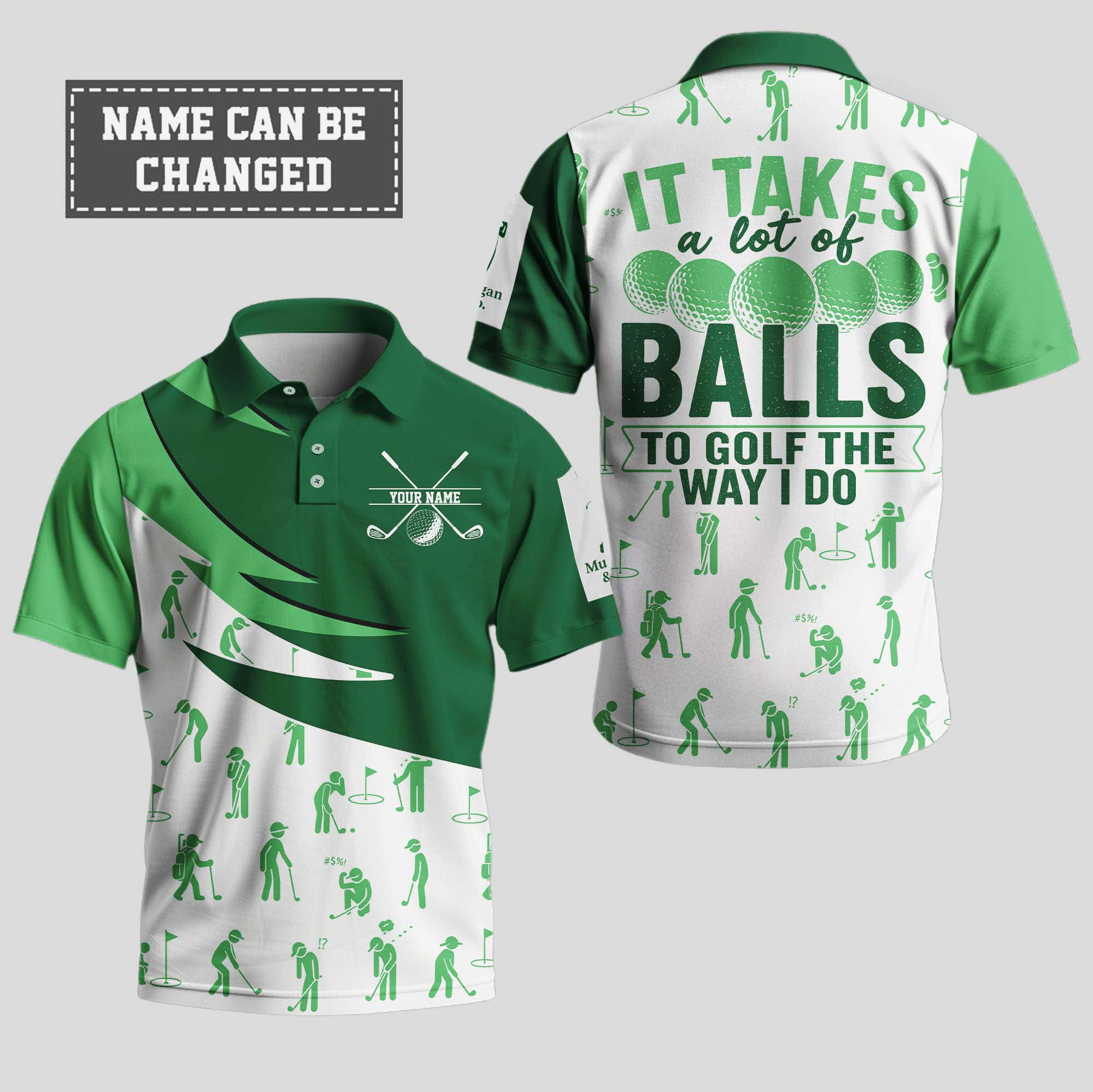 Personalized I Takes A Lot Of Balls Polo Shirt Golf Gifts For The Golfer Who Has Everything-1