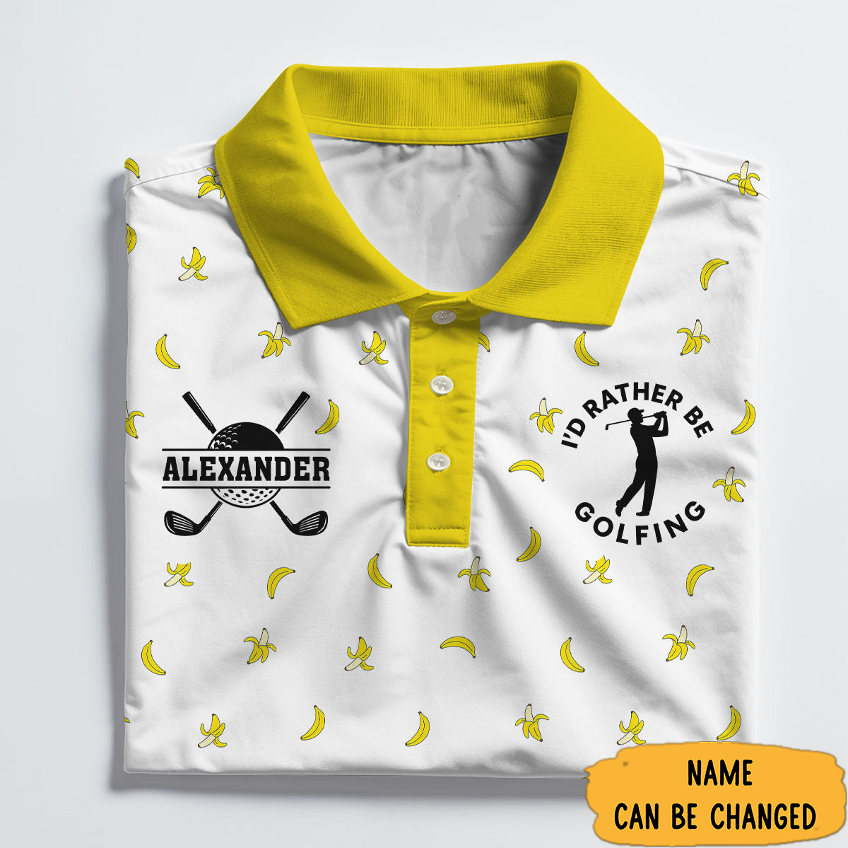 Personalized I'd Rather Be Golfing Polo Shirt Small Gifts For Golfers-1