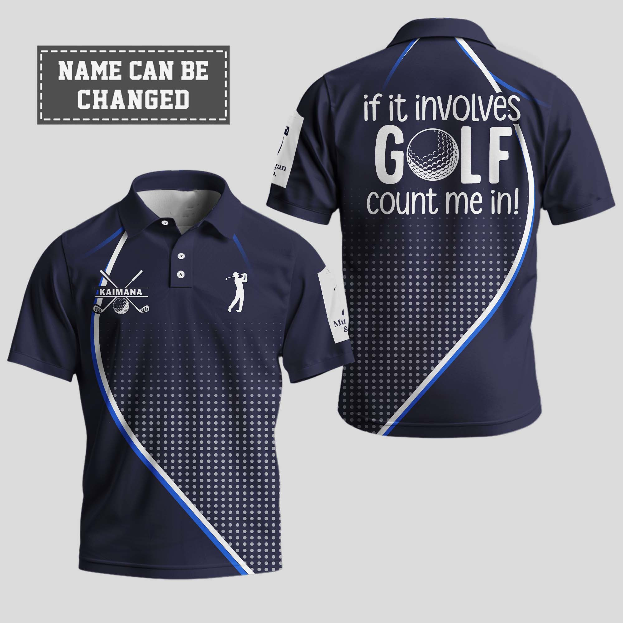 Personalized If It Involves Golf Count Me In Polo Shirt Best Golf Gifts For Dad-1