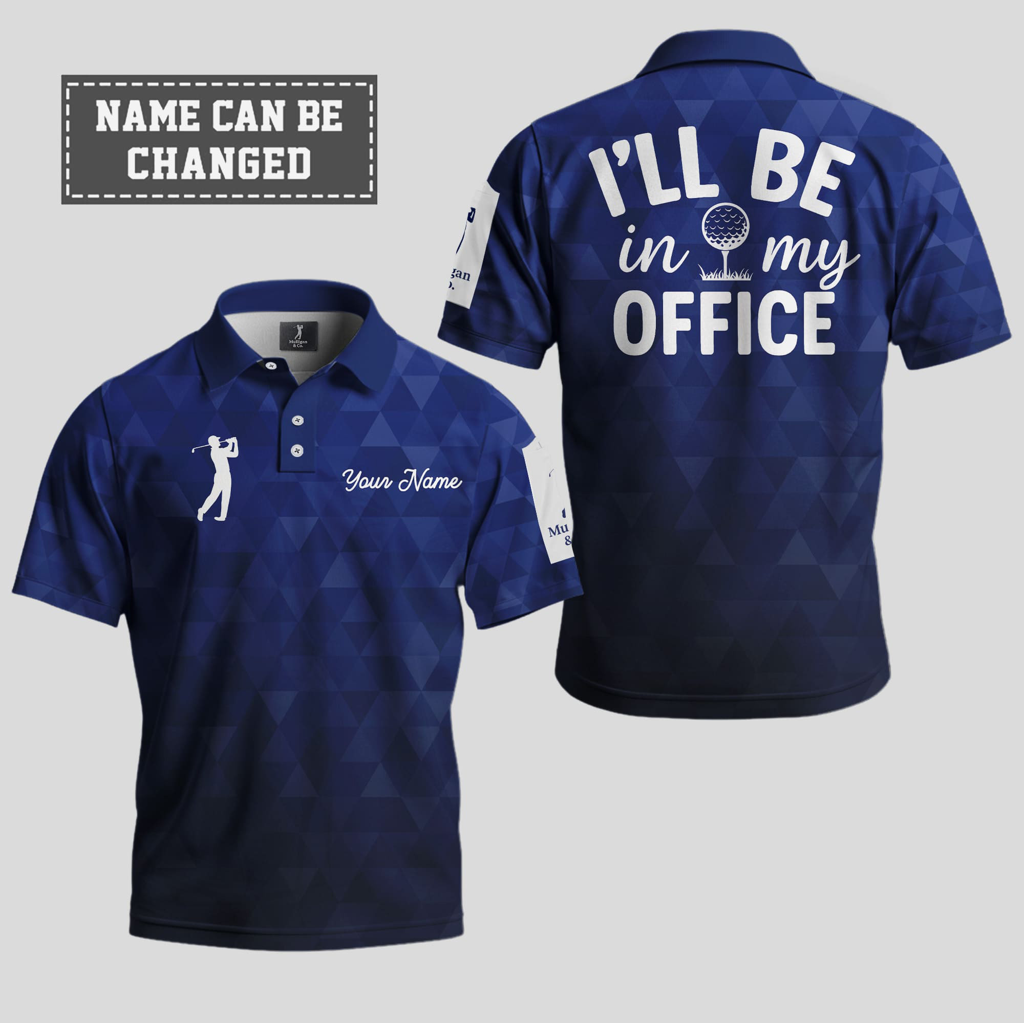 Personalized I'll Be In My Office Golf Polo Shirt Best Golf Gifts For Men-1