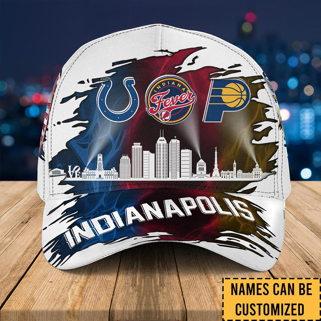 Personalized Indianapolis Colts Fever And Pacers Hat Fan Merch Gifts For Dad-1