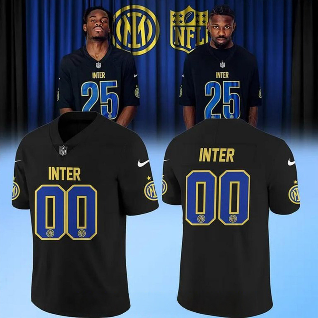 Personalized Inter Milan x NFL 2025 Football Jersey Gifts For Father-1