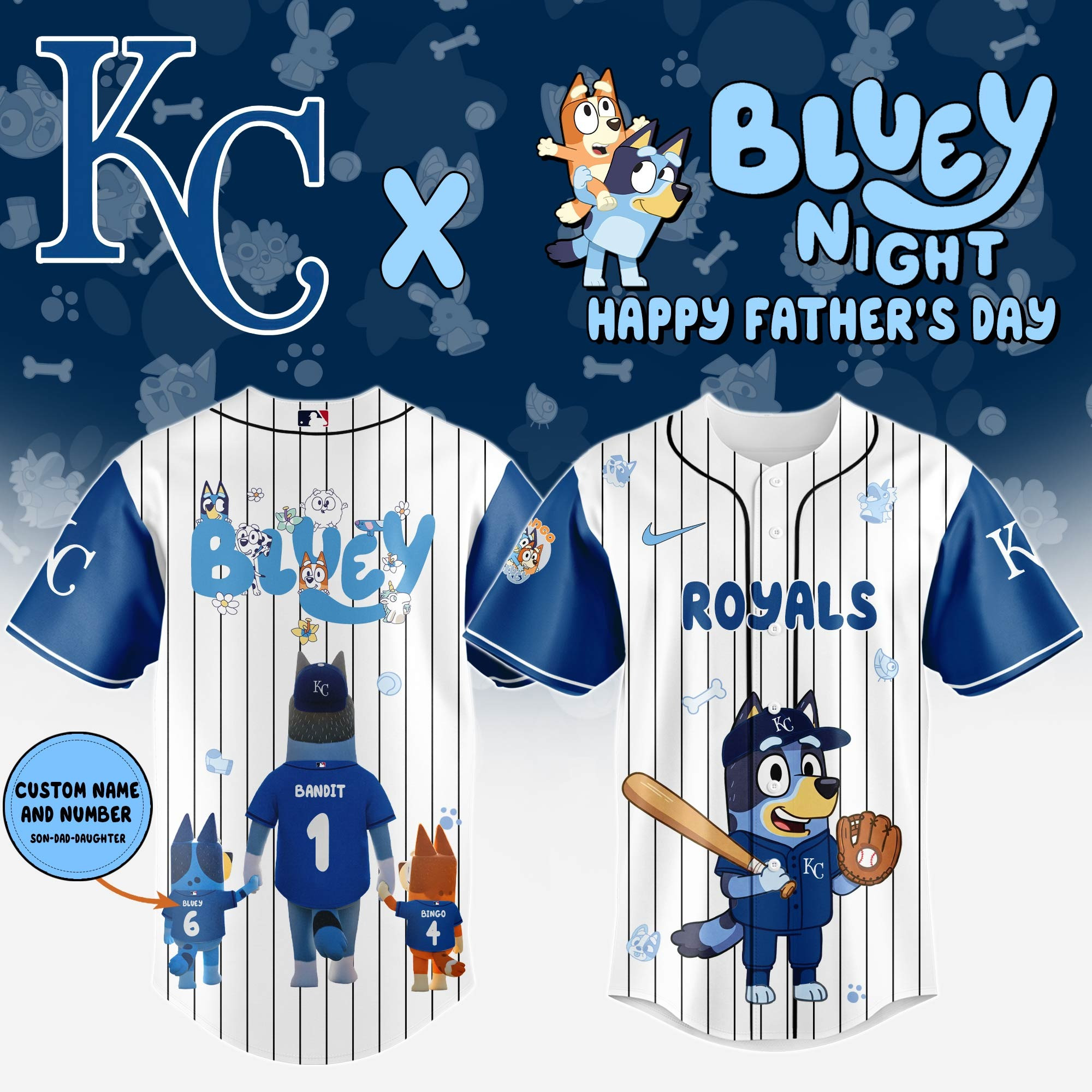 Personalized Kansas City Royals Happy Father's Day 2025 Jersey Kansas City Royals Merch-1