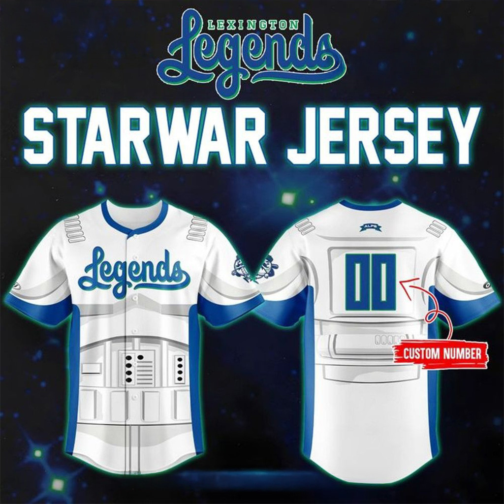 Personalized Lexington Legends X Star Wars 2025 Baseball Jersey Lexington Legends Merch-1