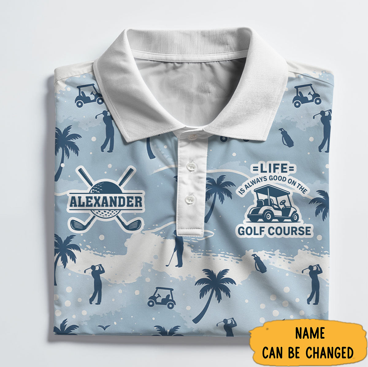 Personalized Life Is Always Good On The Golf Course Polo Shirt Cool Golf Gifts For Dad-1