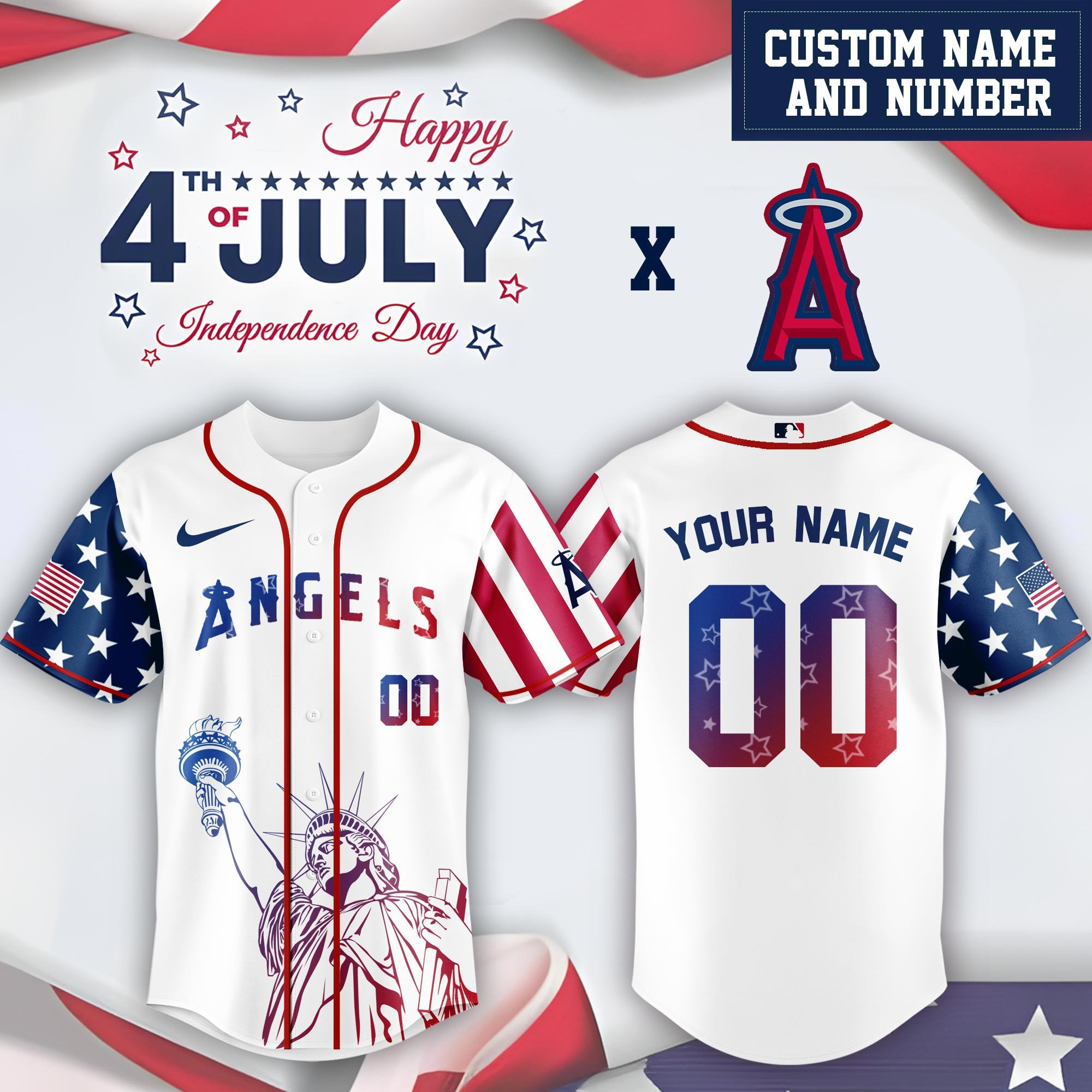 Personalized Los Angeles Angels Special Independence Day 2025 Jersey Los Angeles Angels Merch-1