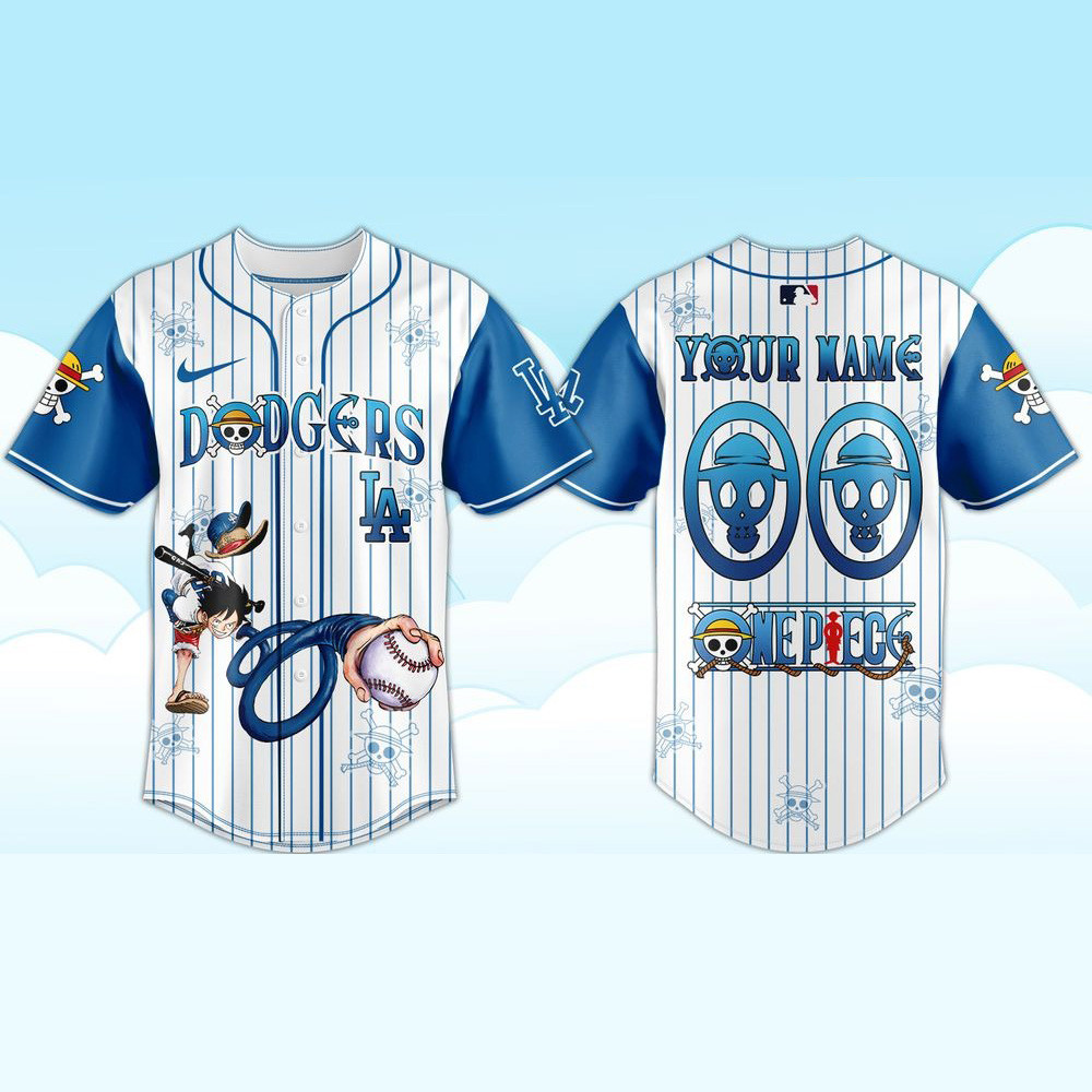 Personalized MLB Los Angeles Dodgers x One Piece 2025 Baseball Jersey Los Angeles Dodgers Merch-1