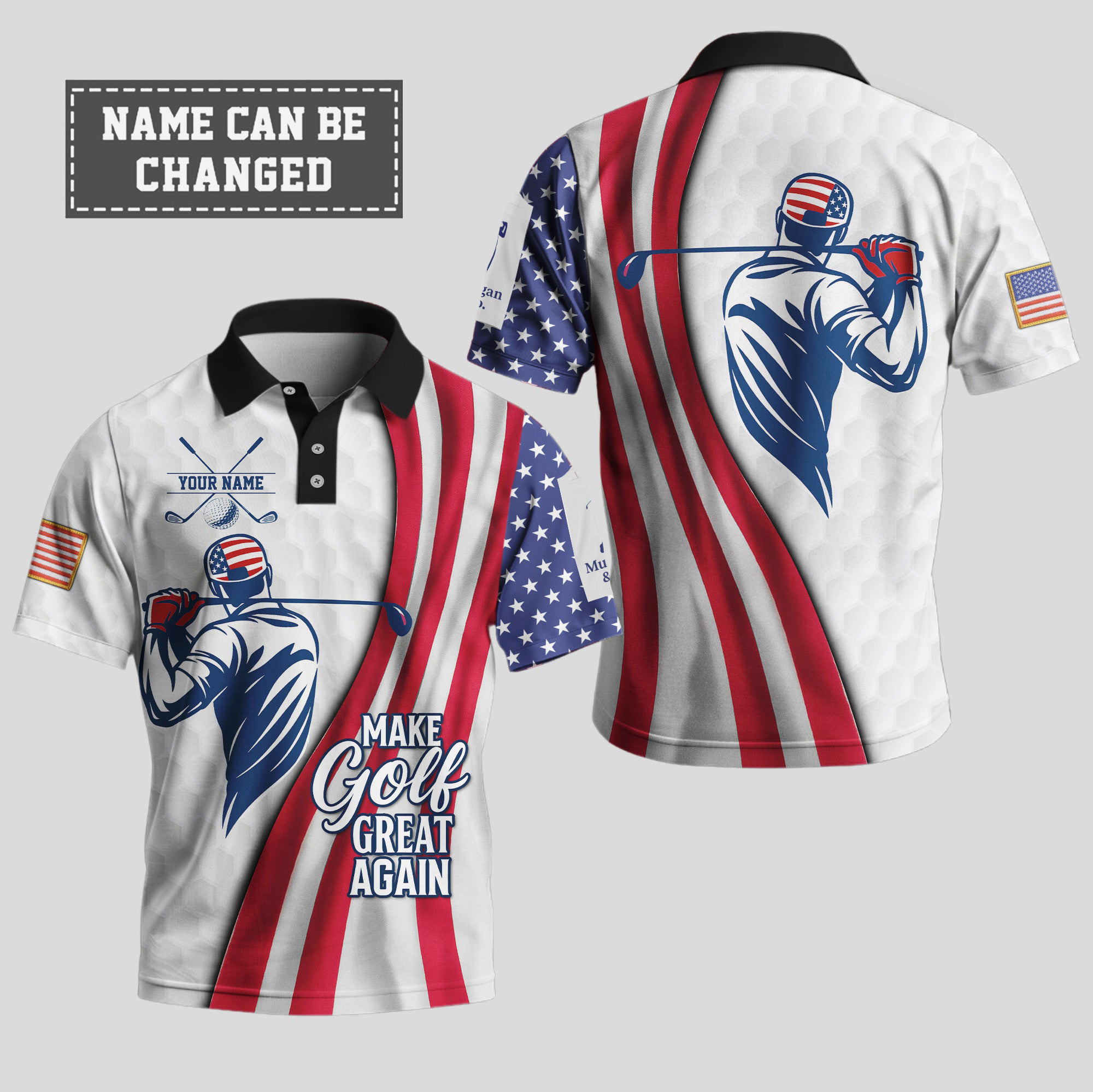 Personalized Make Golf Great Again Polo Shirt Best Father'S Day Golf Gifts-1