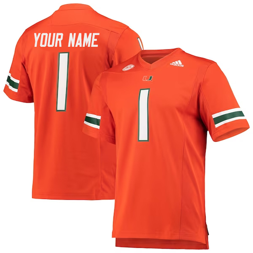 Personalized Miami Hurricanes Jersey Gifts For Football Fan-1