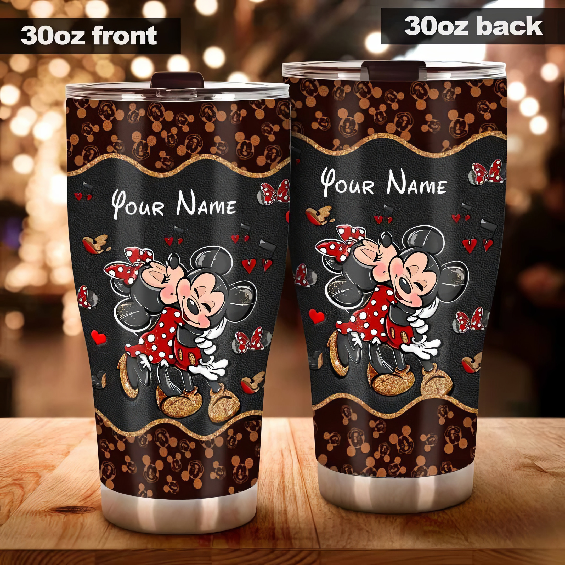 Personalized Mickey Mouse Couple Tumbler Cute Tumbler Gifts For Couples-1 Personalized Mickey Mouse Couple Tumbler Cute Tumbler Gifts For Couples-1