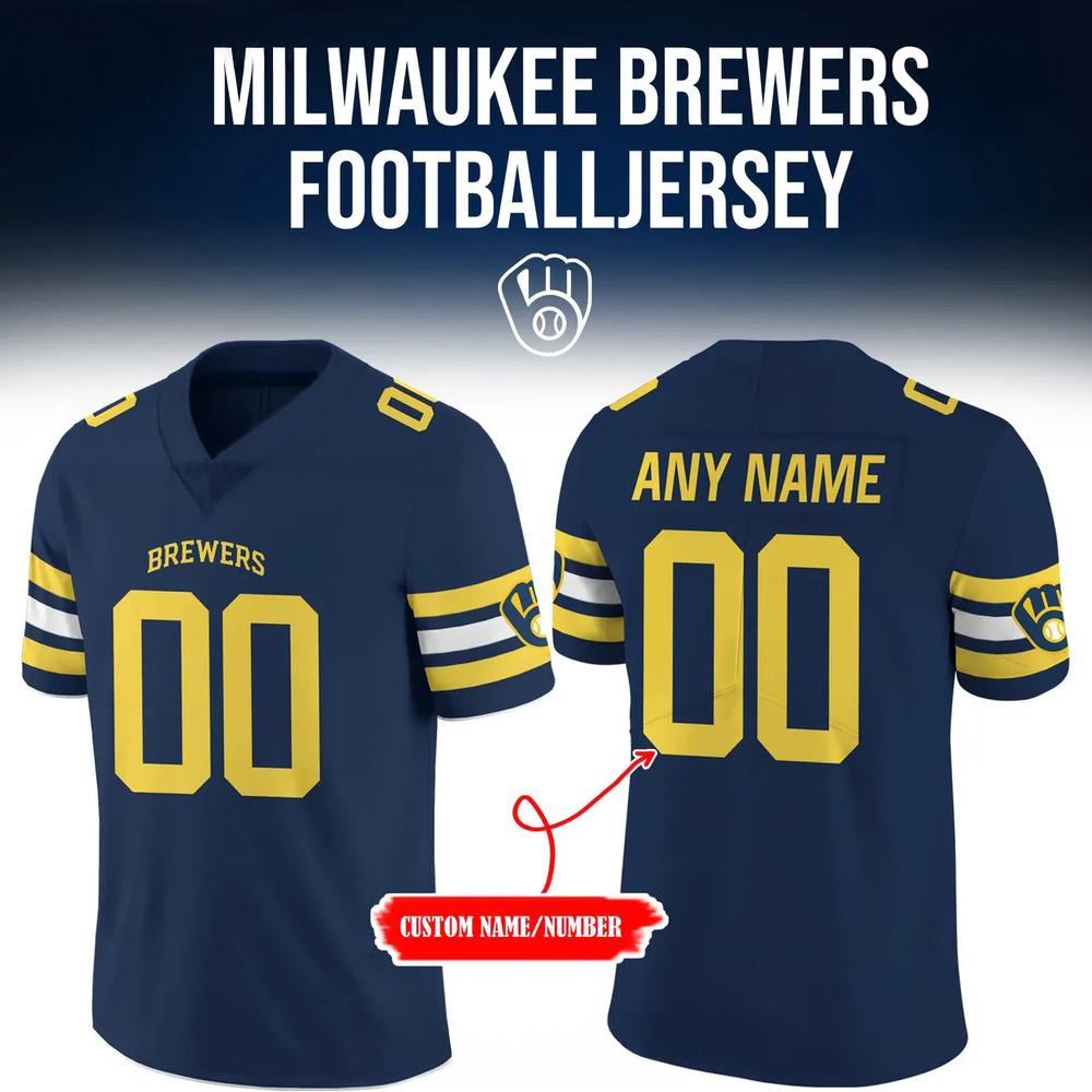 Personalized Milwaukee Brewers New Uniform 2025 Football Jersey Milwaukee Brewers Merch-1