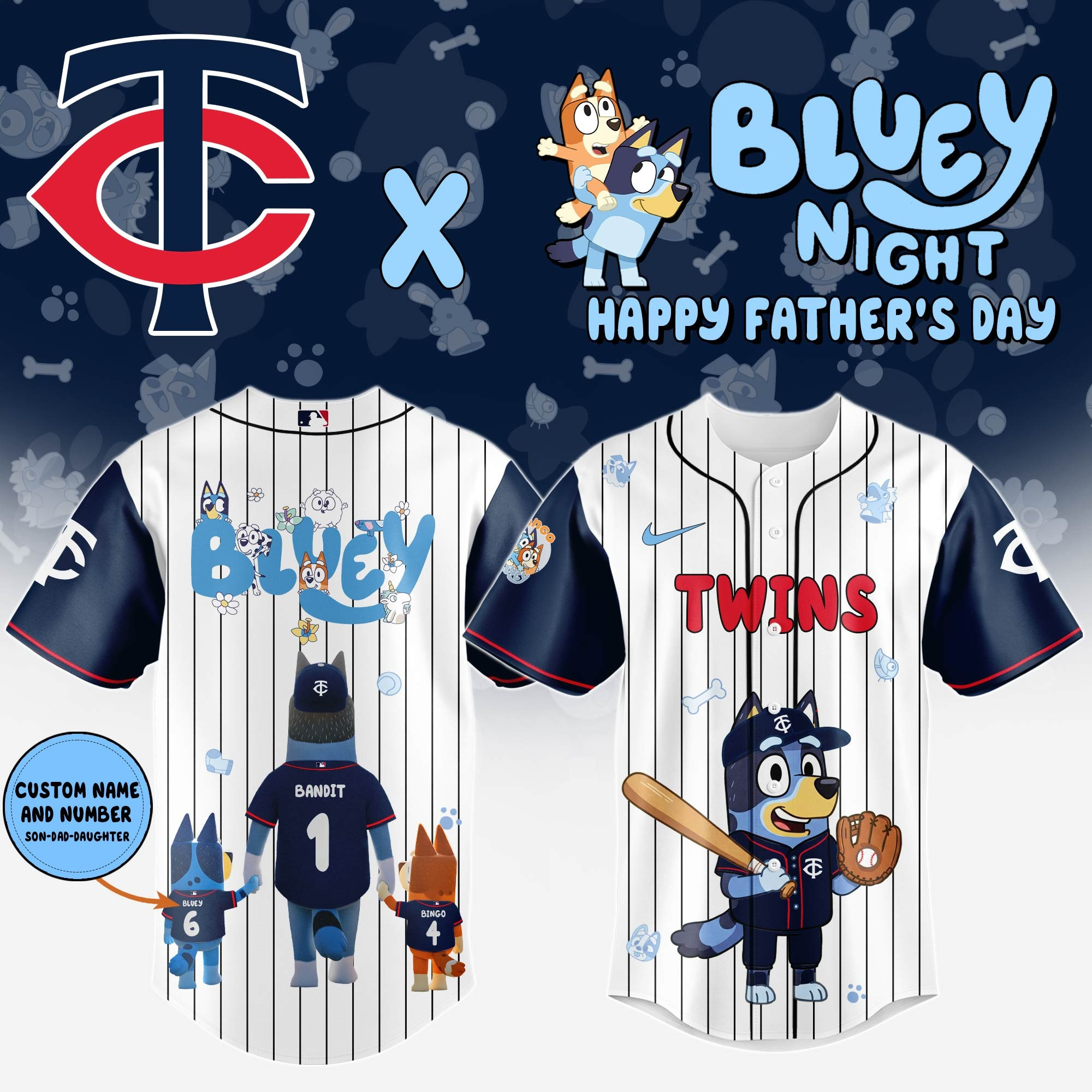 Personalized Minnesota Twins Happy Father's Day 2025 Jersey Minnesota Twins Merch Fans Gifts-1