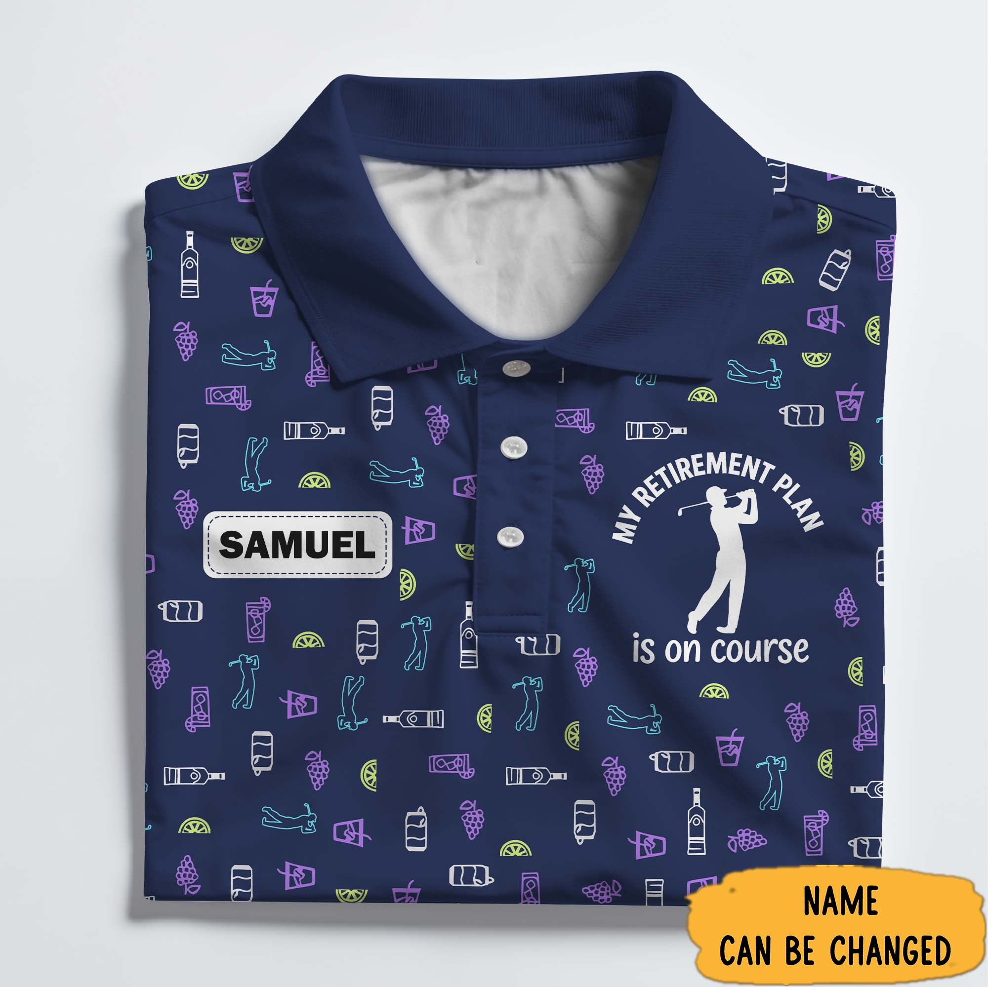 Personalized My Retirement Plan Is On Course Polo Shirt Unique Golf Gifts For Men-1