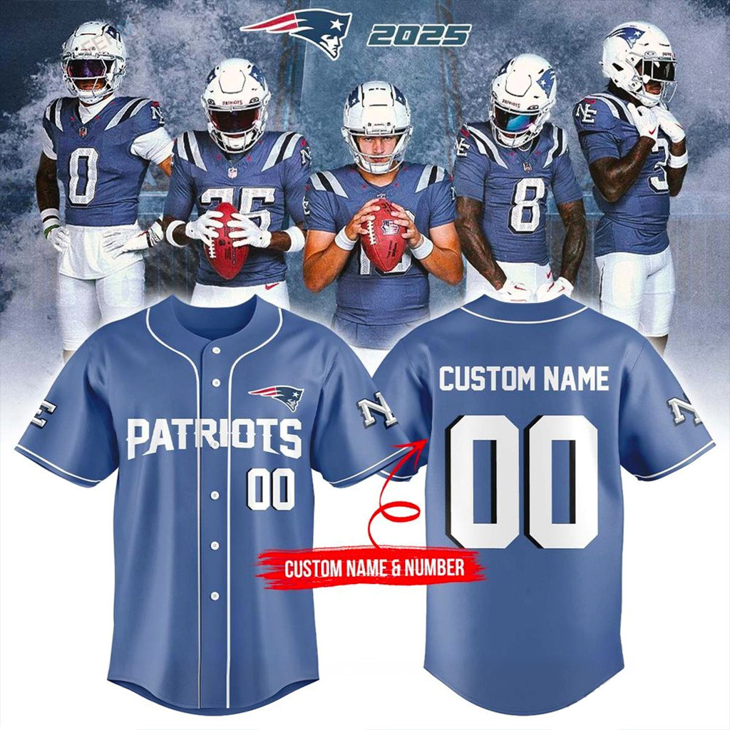 Personalized New England Patriots 2025 Baseball Jersey Patriots Merch Best Gifts For Him-1