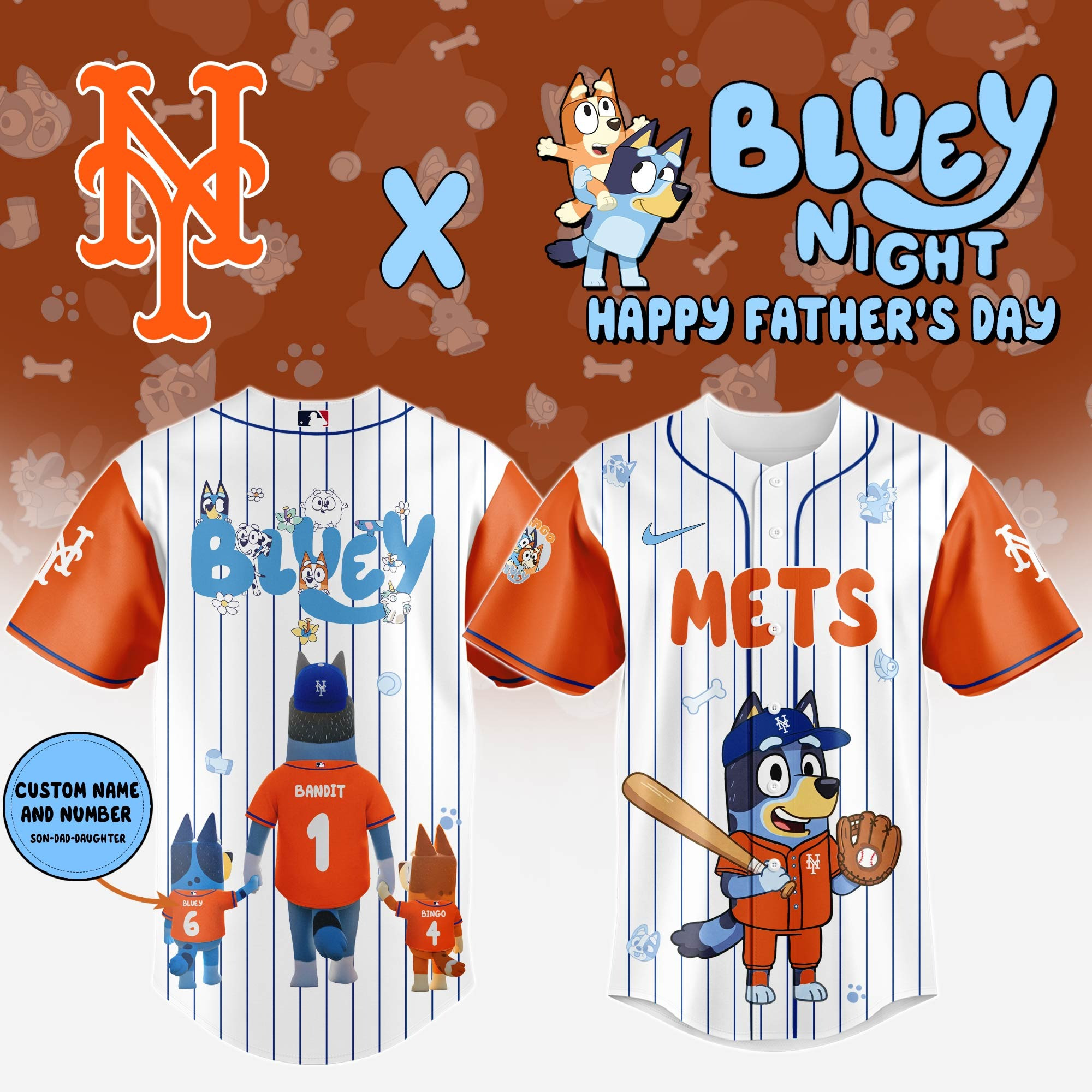 Personalized New York Mets Happy Father's Day Limited Edition Jersey 2025 New York Mets Merch-1