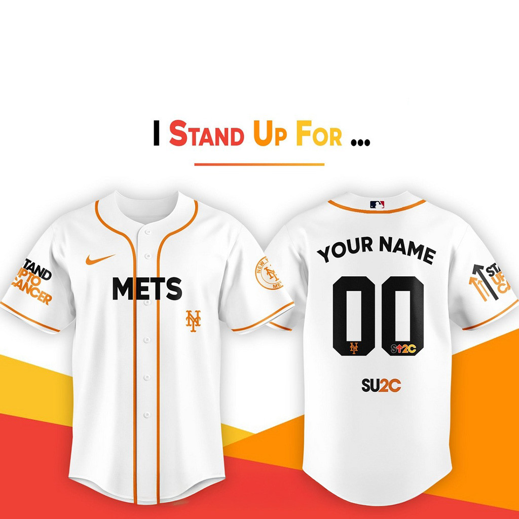 Personalized New York Mets X Stand Up To Cancer 2025 Baseball Jersey Mets Merch Fans Gifts-1