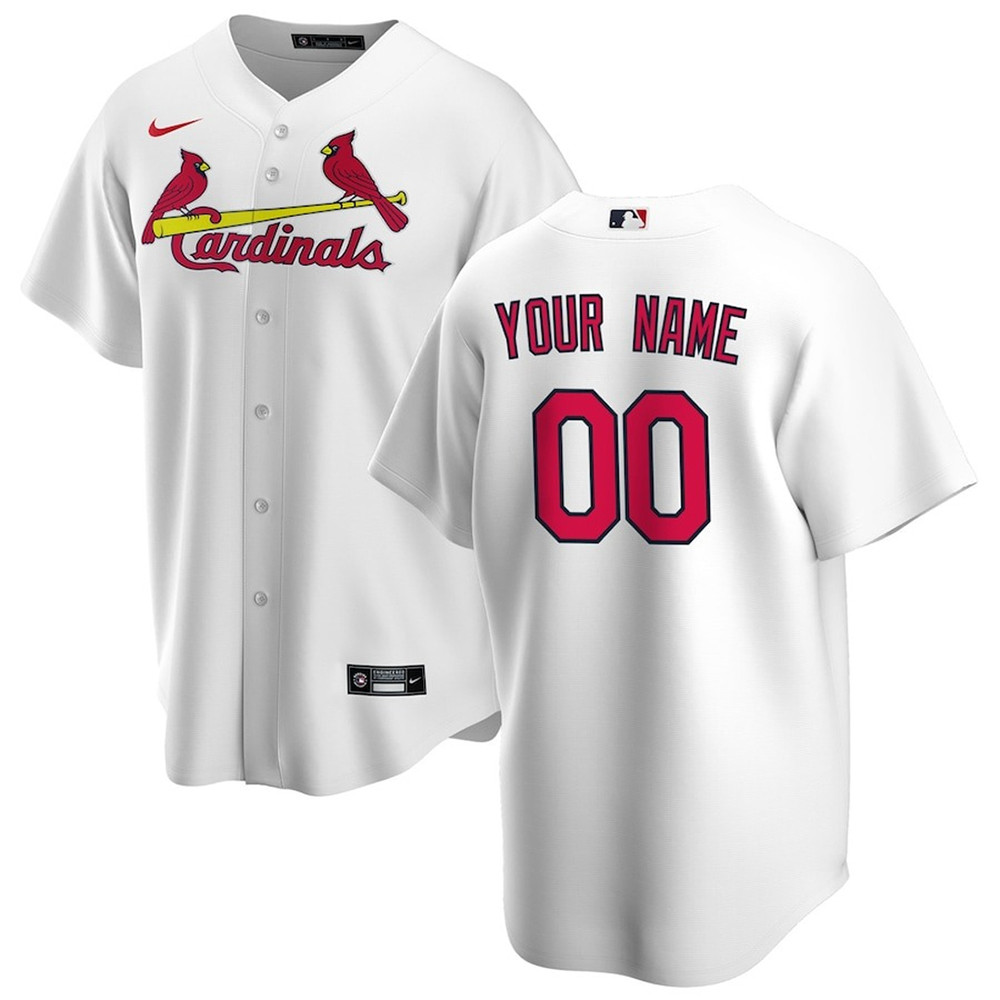 Personalized Nike St. Louis Cardinals White Jersey Father's Day Gifts-1