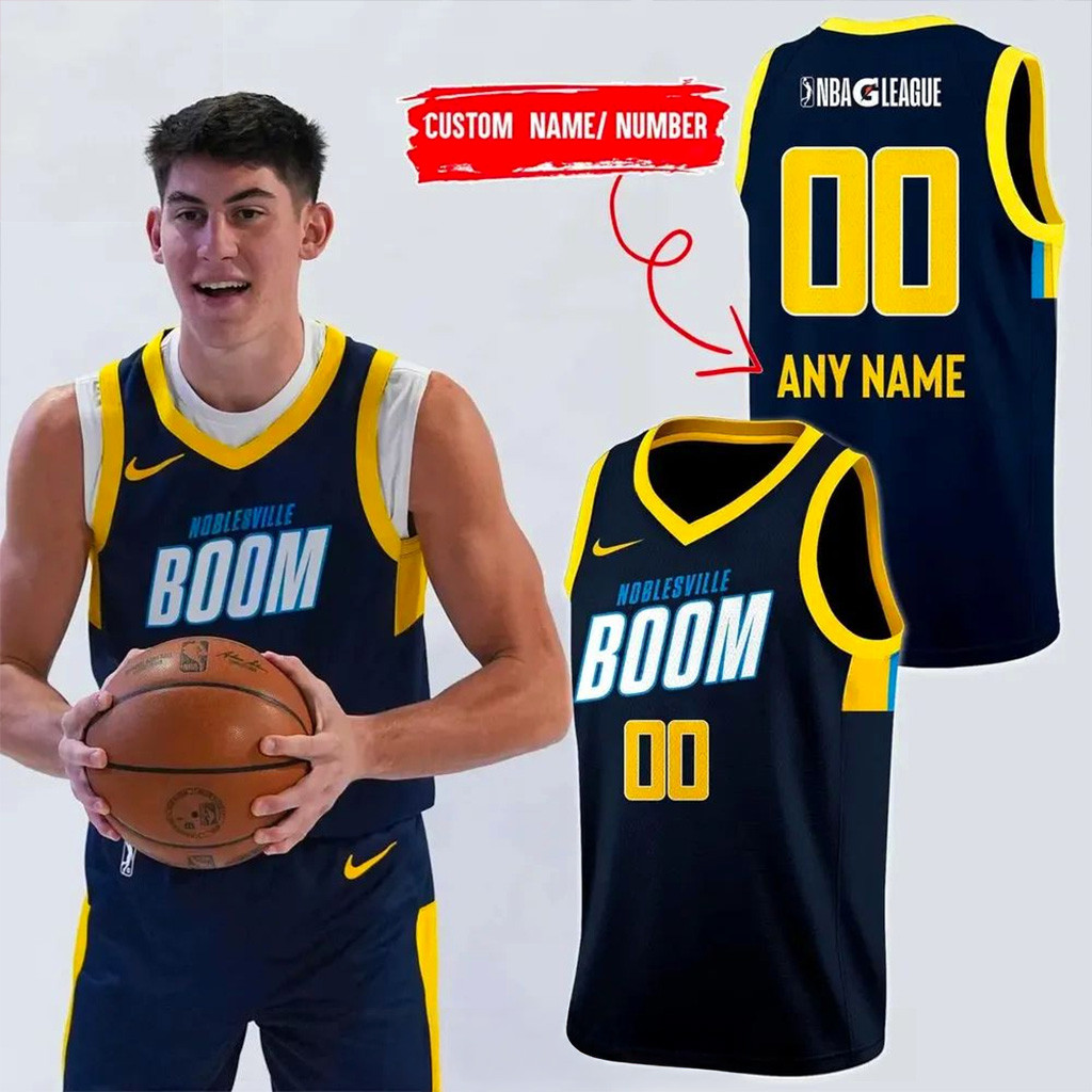 Personalized Noblesville Boom 25 26 Inaugural Jersey Best Gifts For Basketball Fans-1