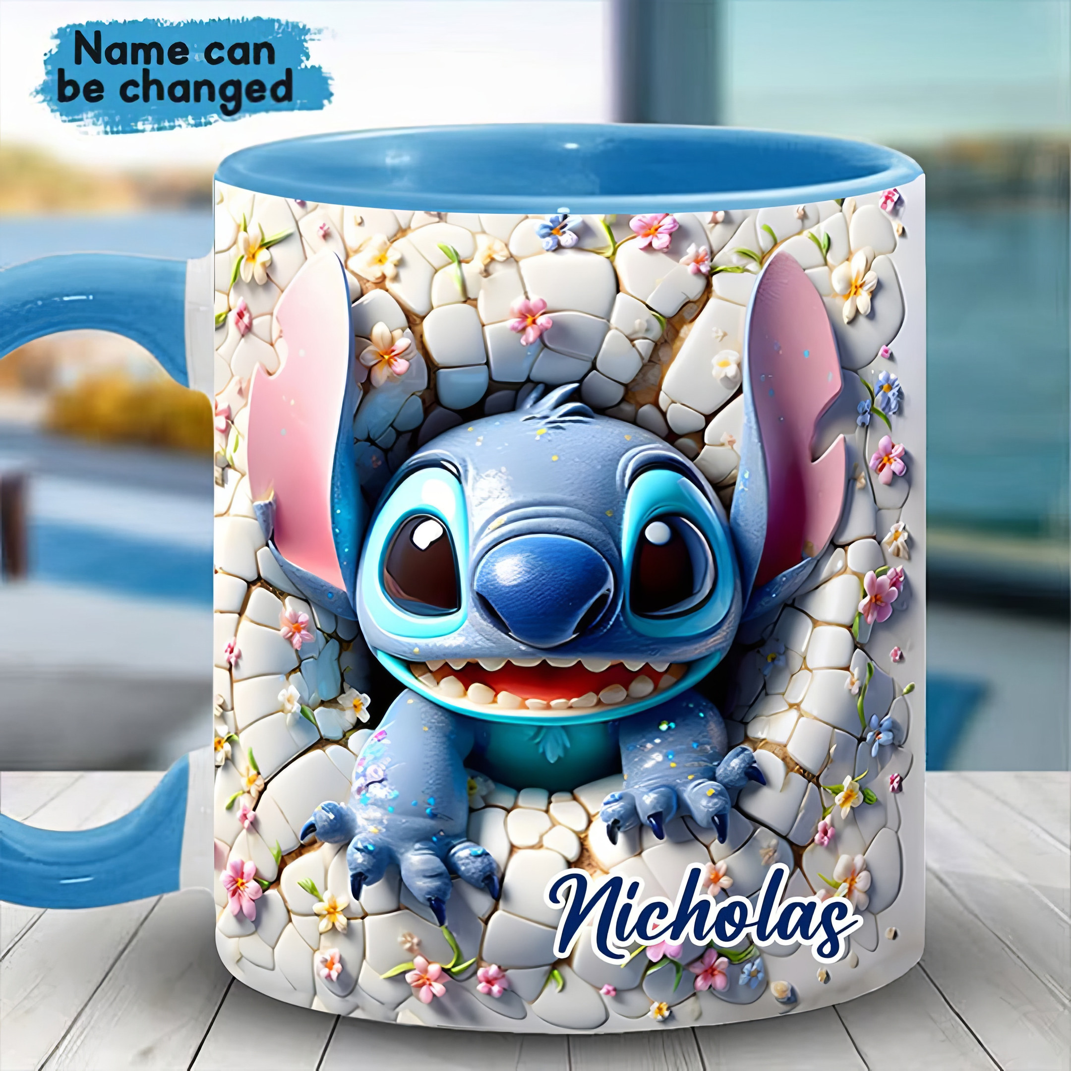 Personalized Ohana Wrap Accent Mug Cute Mug Anniversary Gifts For Husband-1 Personalized Ohana Wrap Accent Mug Cute Mug Anniversary Gifts For Husband-1