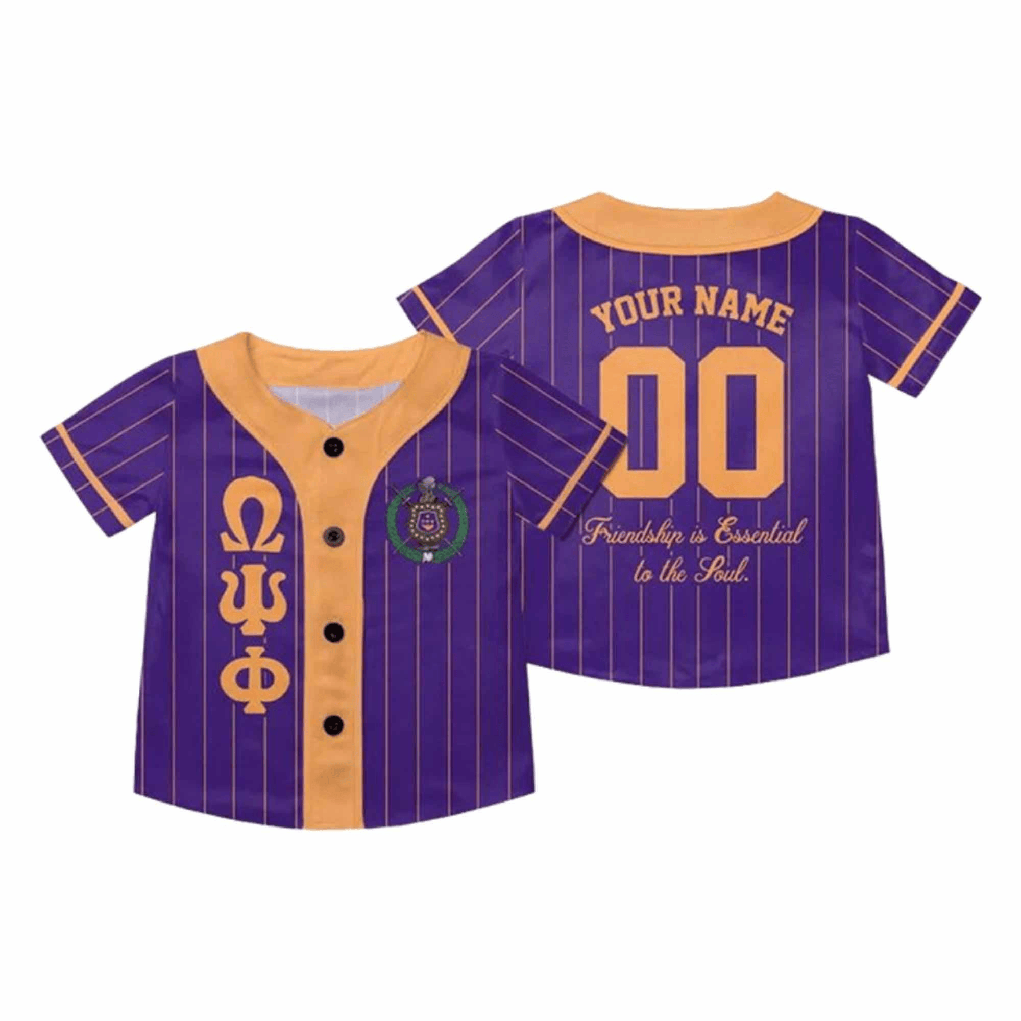 Personalized Omega Psi Phi Fraternity Baseball Jersey Gift Ideas For Fans-1
