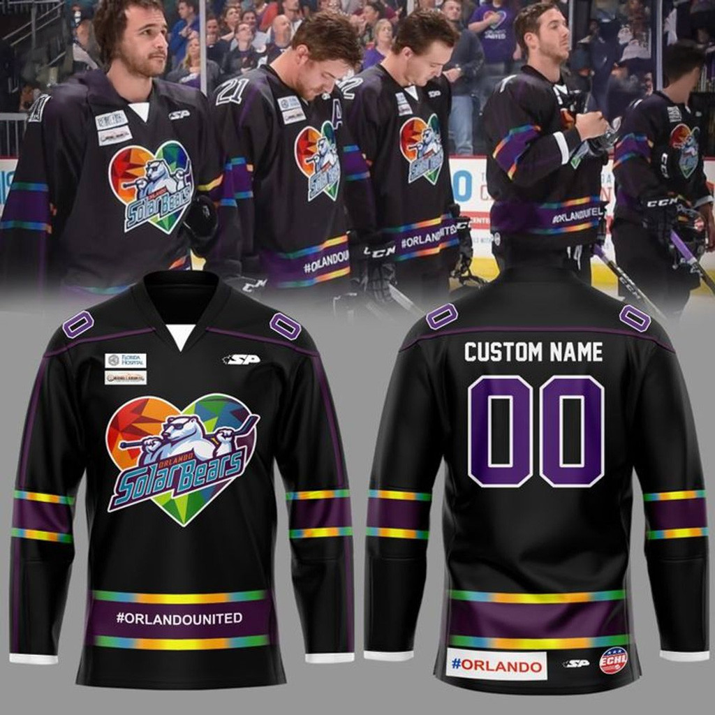 Personalized Orlando Solar Bears Happy Pride Night 2025 Hockey Jersey Orlando Solar Bears Merch-1