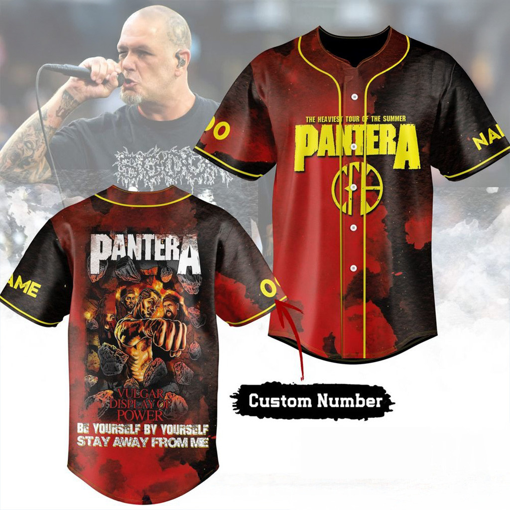 Personalized Pantera The Heaviest Tour Of The Summer 2025 Baseball Jersey Gifts For Dad-1