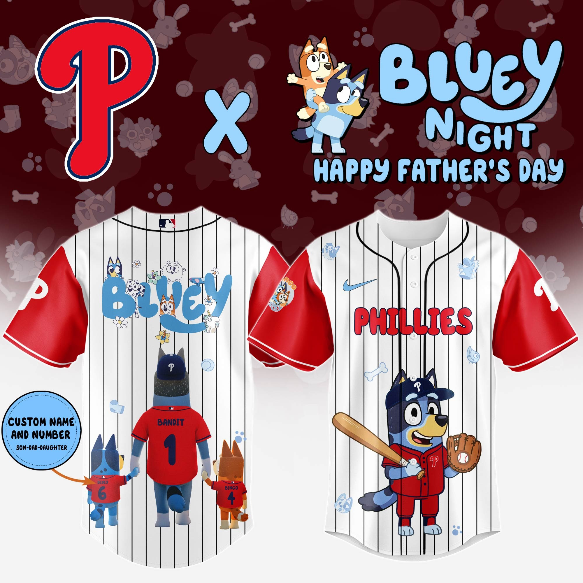 Personalized Philadelphia Phillies Happy Father's Day 2025 Jersey Philadelphia Phillies Merch-1