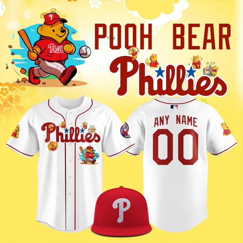Personalized Philadelphia Phillies x Pooh Bear Baseball Jersey Philadelphia Phillies Merch-1 Personalized Philadelphia Phillies x Pooh Bear Baseball Jersey Philadelphia Phillies Merch-1