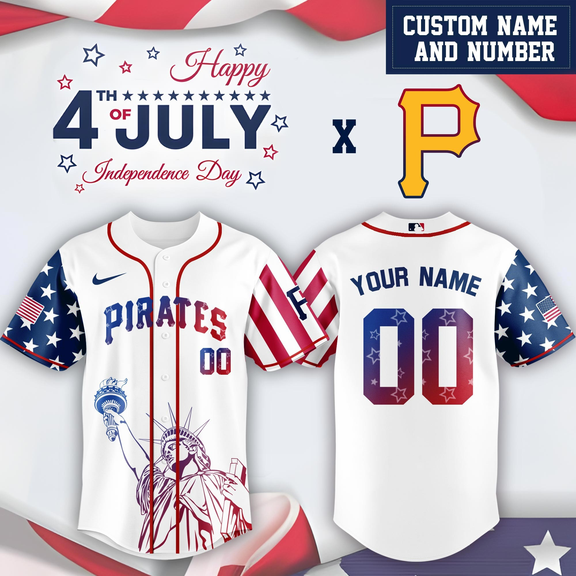 Personalized Pittsburgh Pirates Special Independence Day 2025 Jersey Pittsburgh Pirates Merch-1