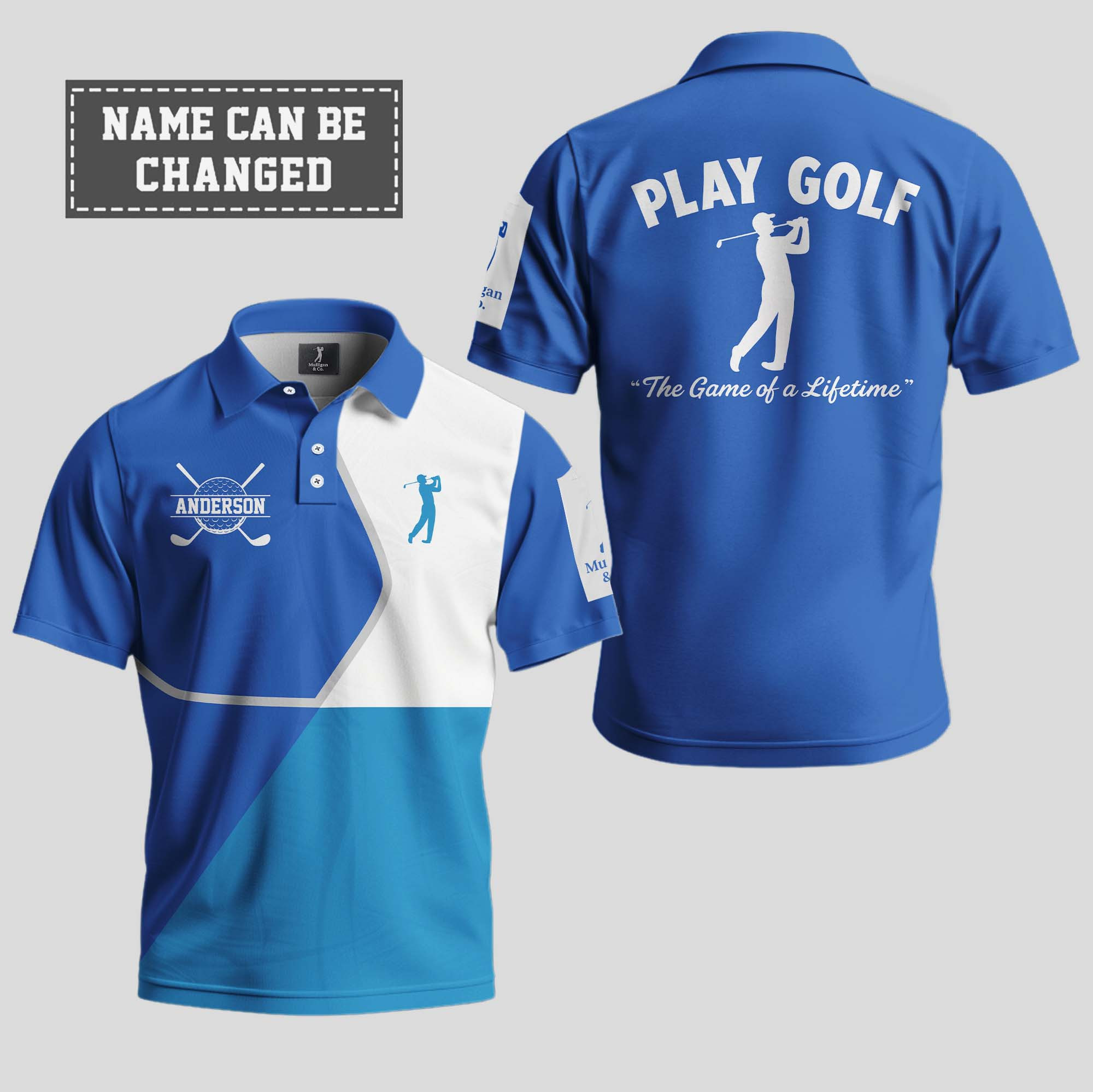 Personalized Play Golf The Game Of A Lifetime Polo Shirt Great Golf Gifts For Dad-1