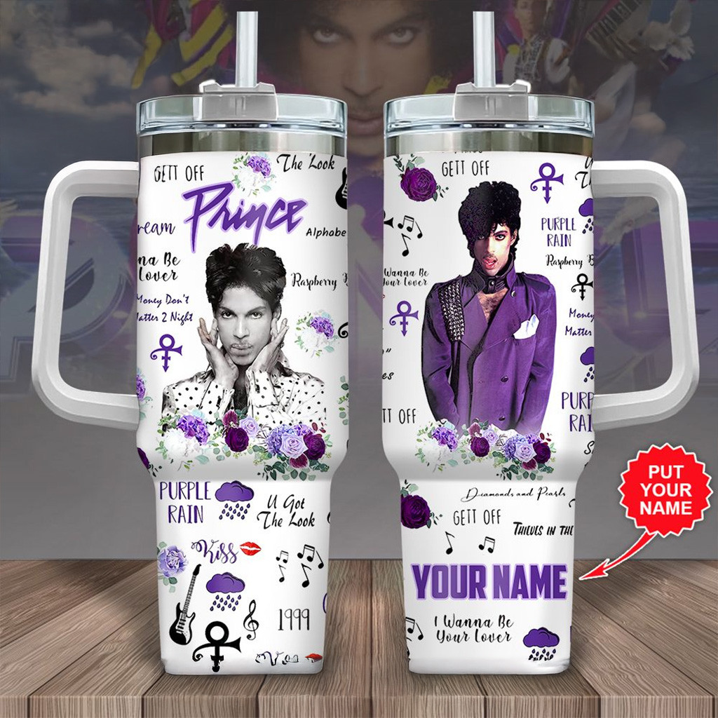 Personalized Prince Purple Rain Stanley Tumbler Cool Gifts For Music Lovers-1