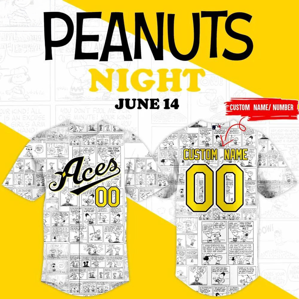 Personalized Reno Aces Peanuts Night Special Baseball Jersey Reno Aces Merch Fans Gifts-1