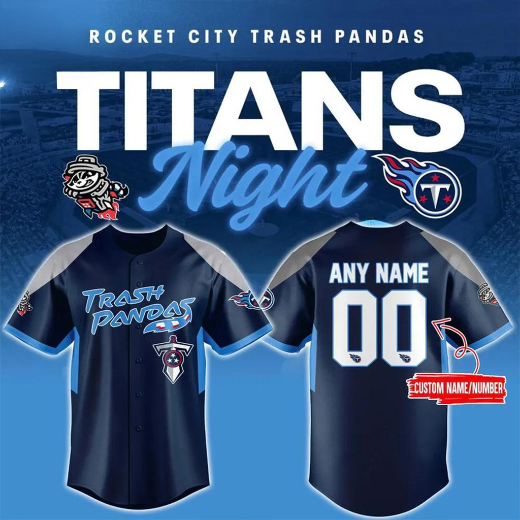 Personalized Rocket City Trash Panda Titans Night Baseball Jersey Gifts For Baseball Lovers-1