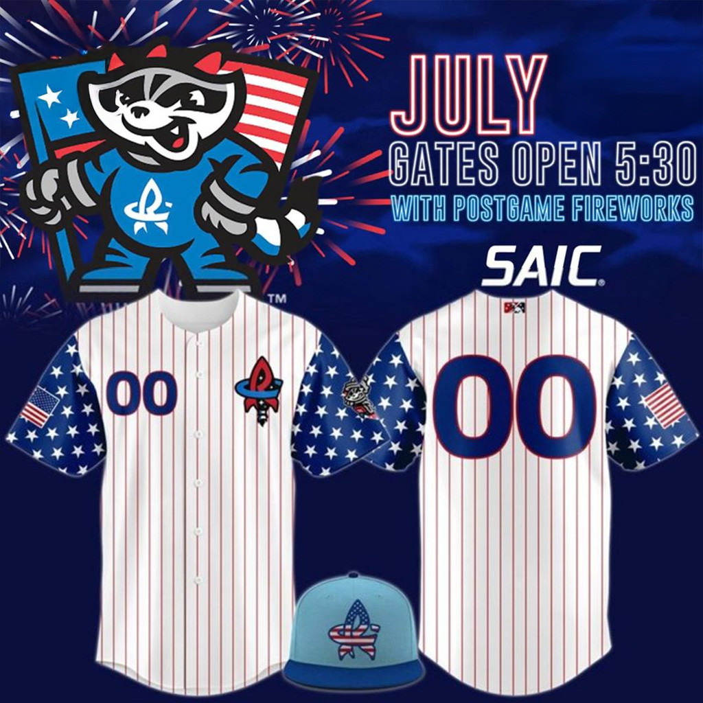 Personalized Rocket City Trash Pandas 2025 Independence Day Baseball Jersey Gifts For Son-1