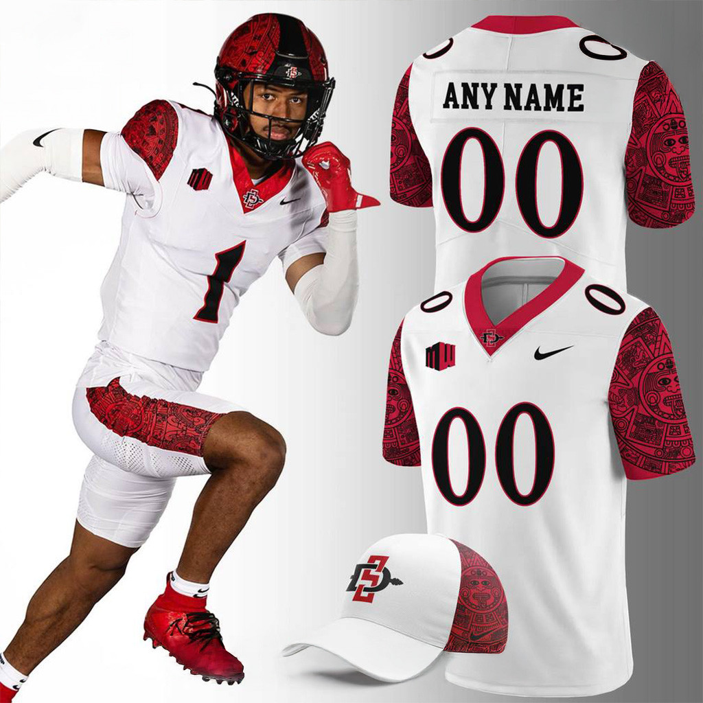 Personalized San Diego State Special New Football Jersey White Fan Merch Gifts For Husband-1