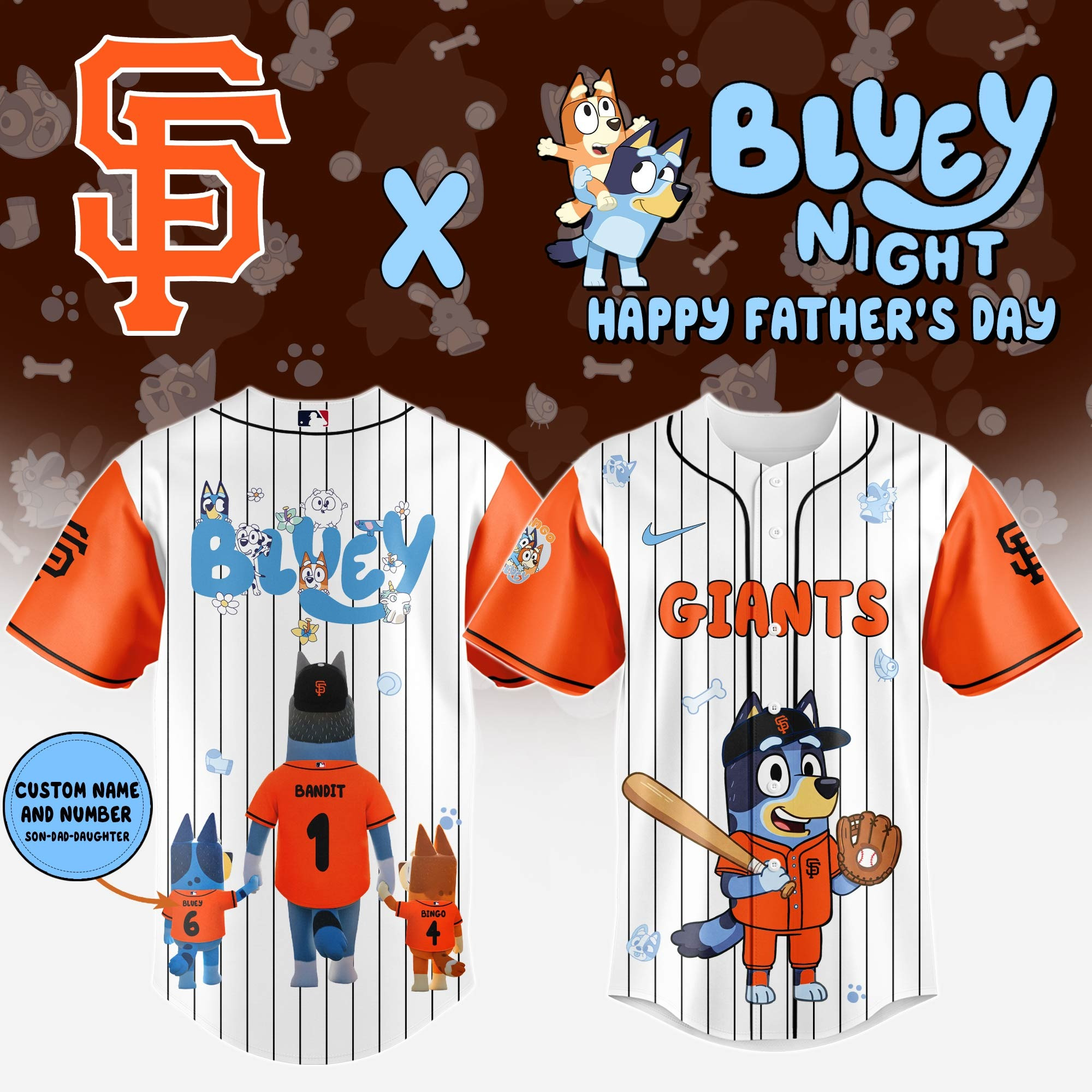 Personalized San Francisco Giants Happy Father's Day 2025 Jersey San Francisco Giants Merch-1
