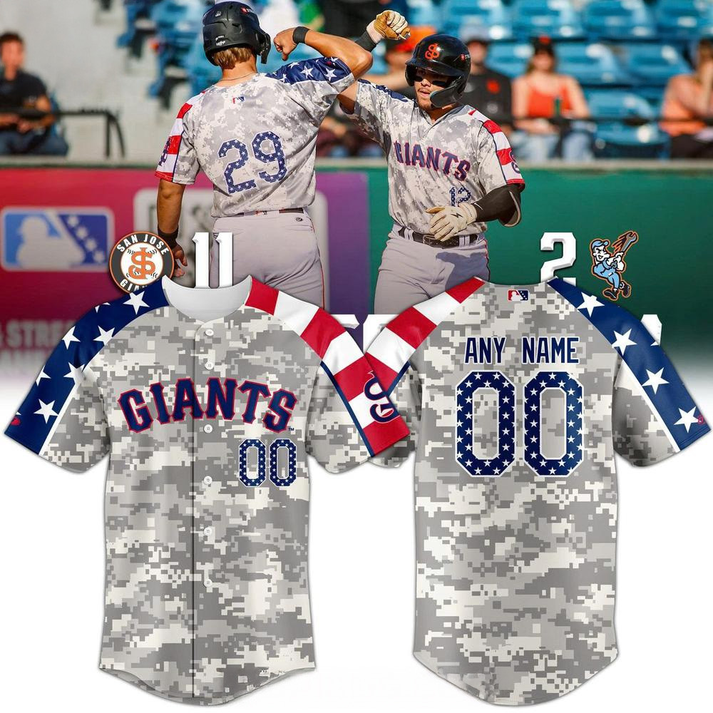 Personalized San Jose Giants Military Appreciation 2025 Baseball Jersey San Jose Giants Merch-1