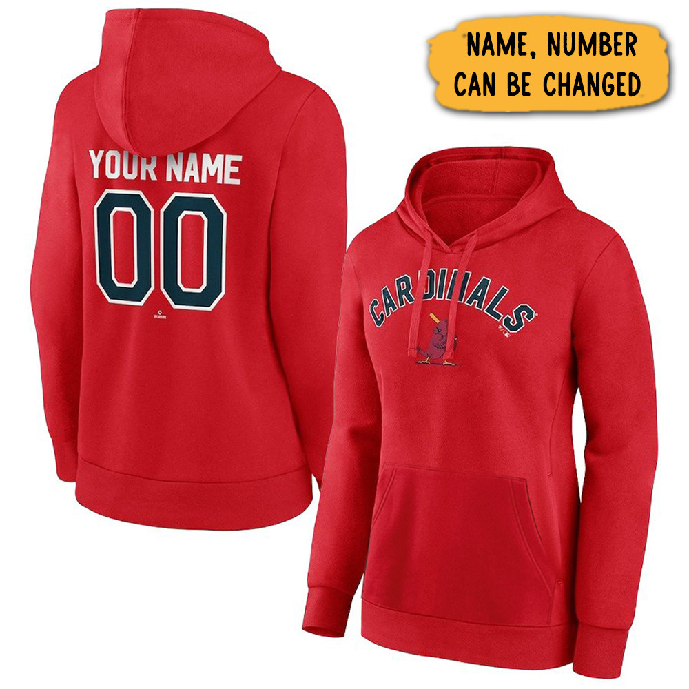 Personalized St. Louis Cardinals Red Hoodie Best Gifts For Baseball Lovers-1