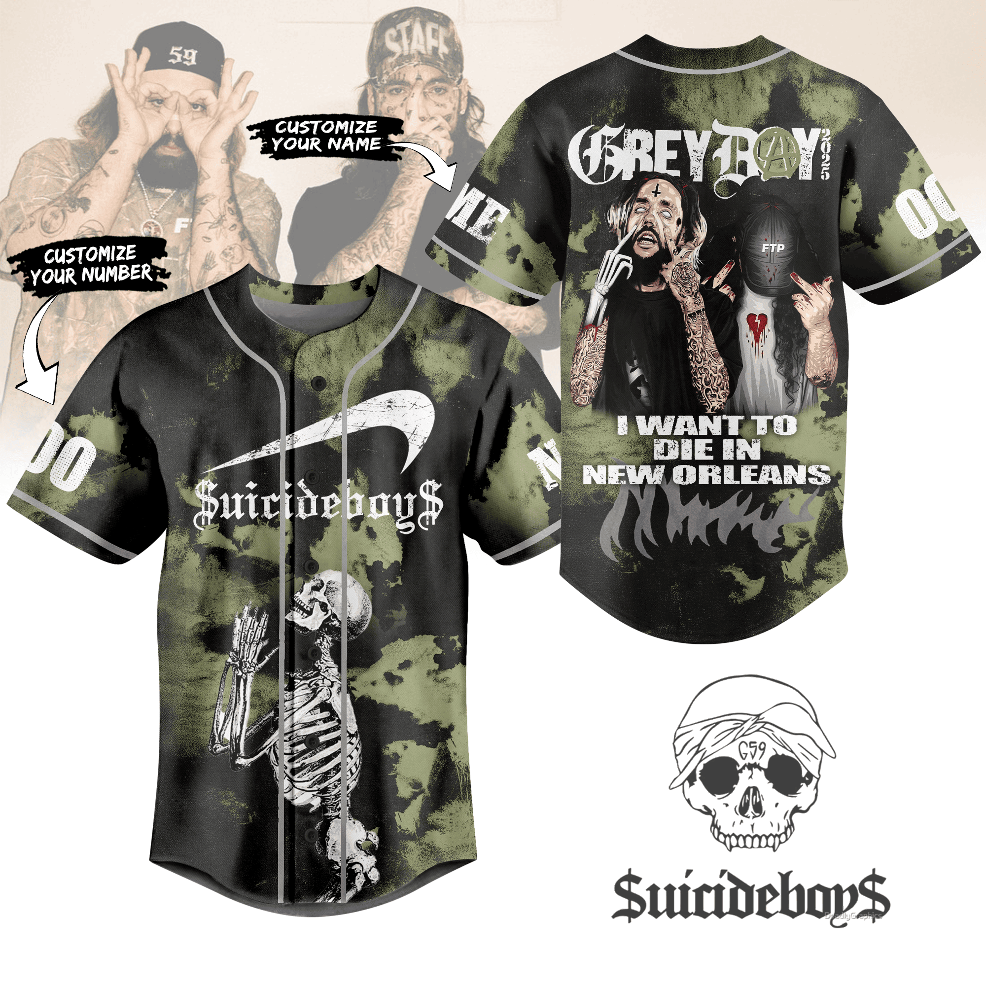 Personalized Suicideboy Musics Baseball Jersey Suicideboy Merch Gifts For Hip Hop Fans-1