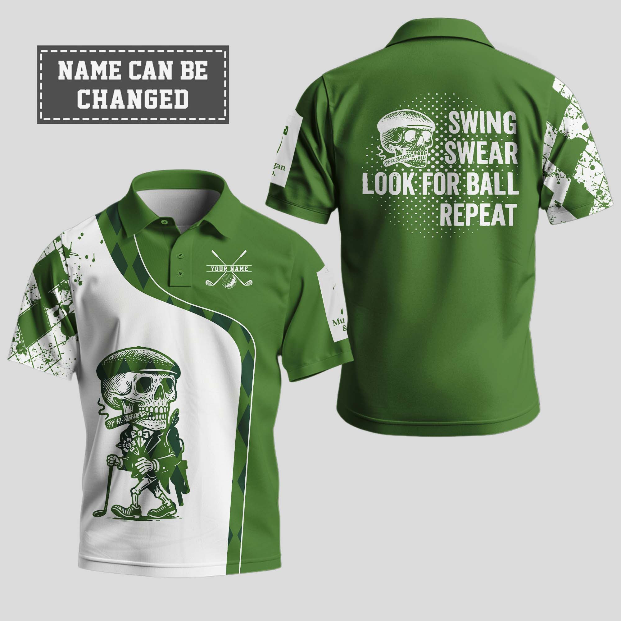 Personalized Swing Swear Look for Ball Repeat Polo Shirt Golf Related Gifts For Dad-1