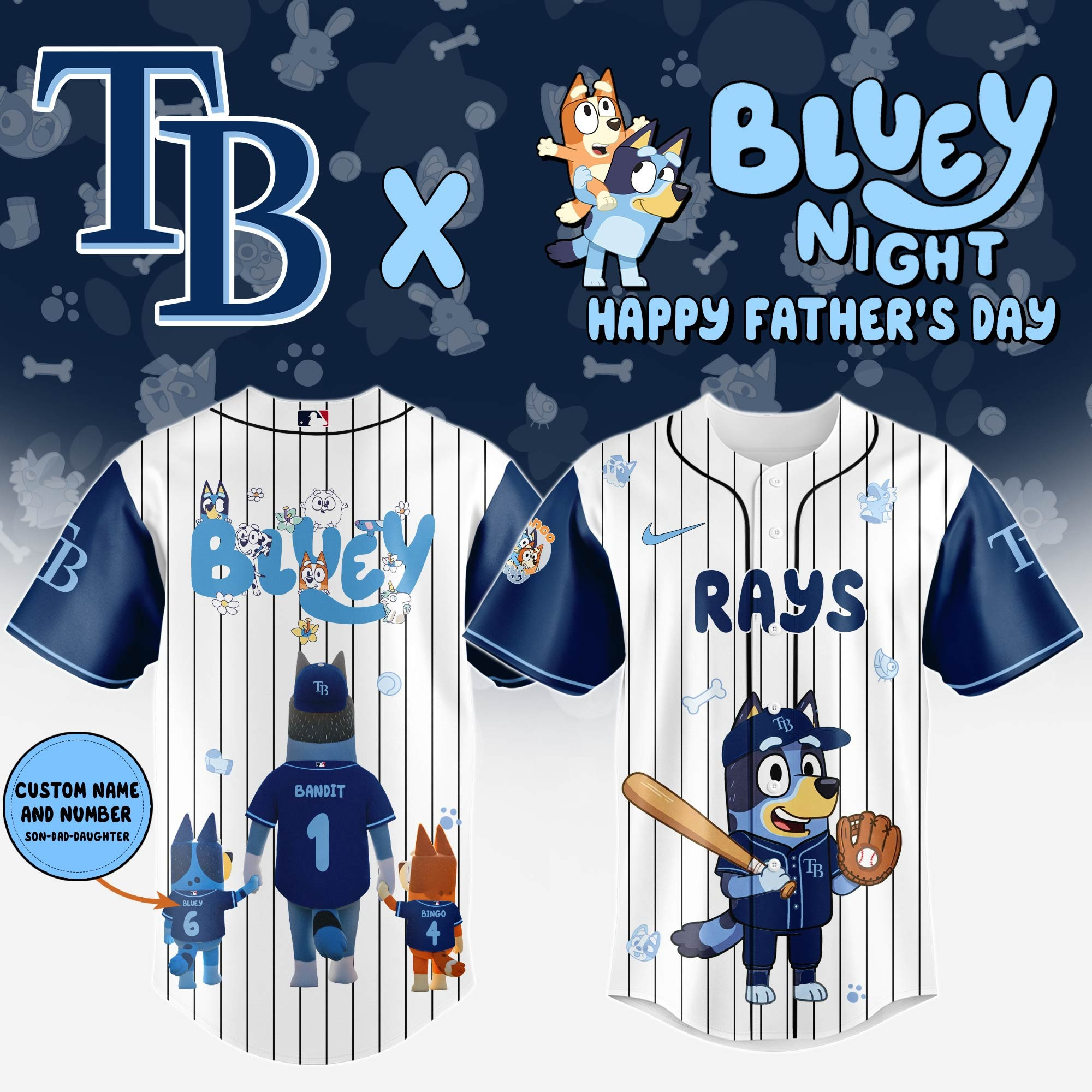 Personalized Tampa Bay Rays Happy Father's Day Limited Edition Jersey 2025 Tampa Bay Rays Merch-1