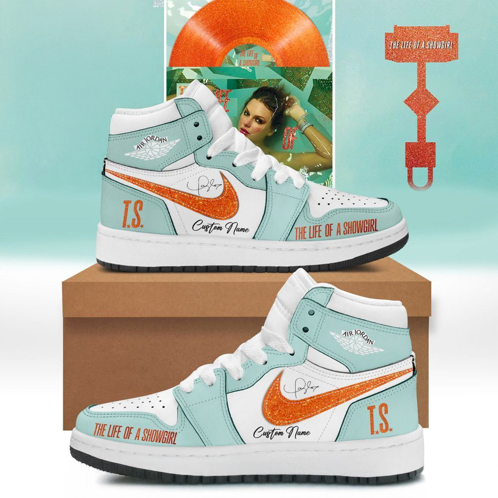 Personalized Taylor Swift The Life of a Showgirl Air Jordan 1 Sneakers Swifties Merch Gifts-1
