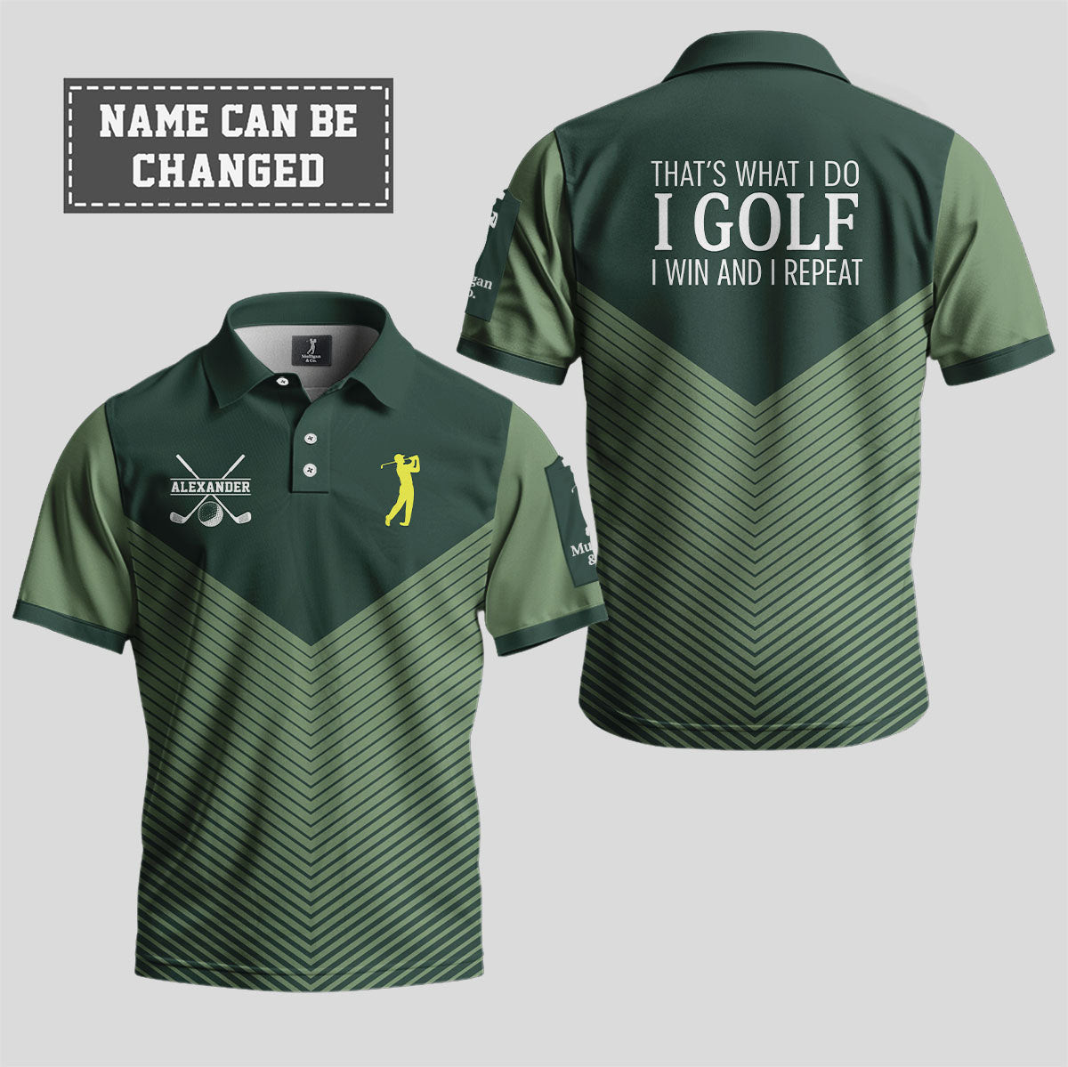 Personalized That's What I Do I Golf I Win I Repeat Polo Shirt Golf Gifts For Dad-1