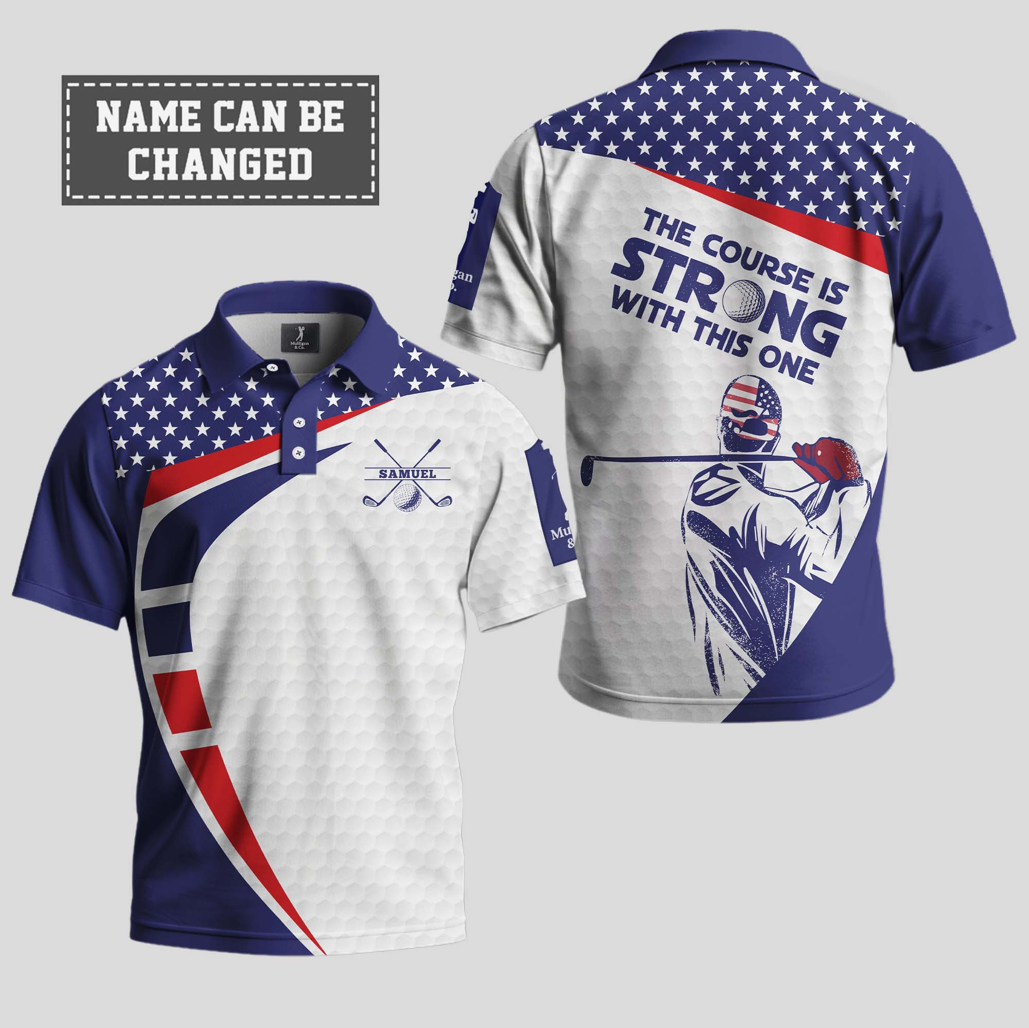 Personalized The Course Is Strong With This One Golf Polo Shirt Golf Presents For Dad-1