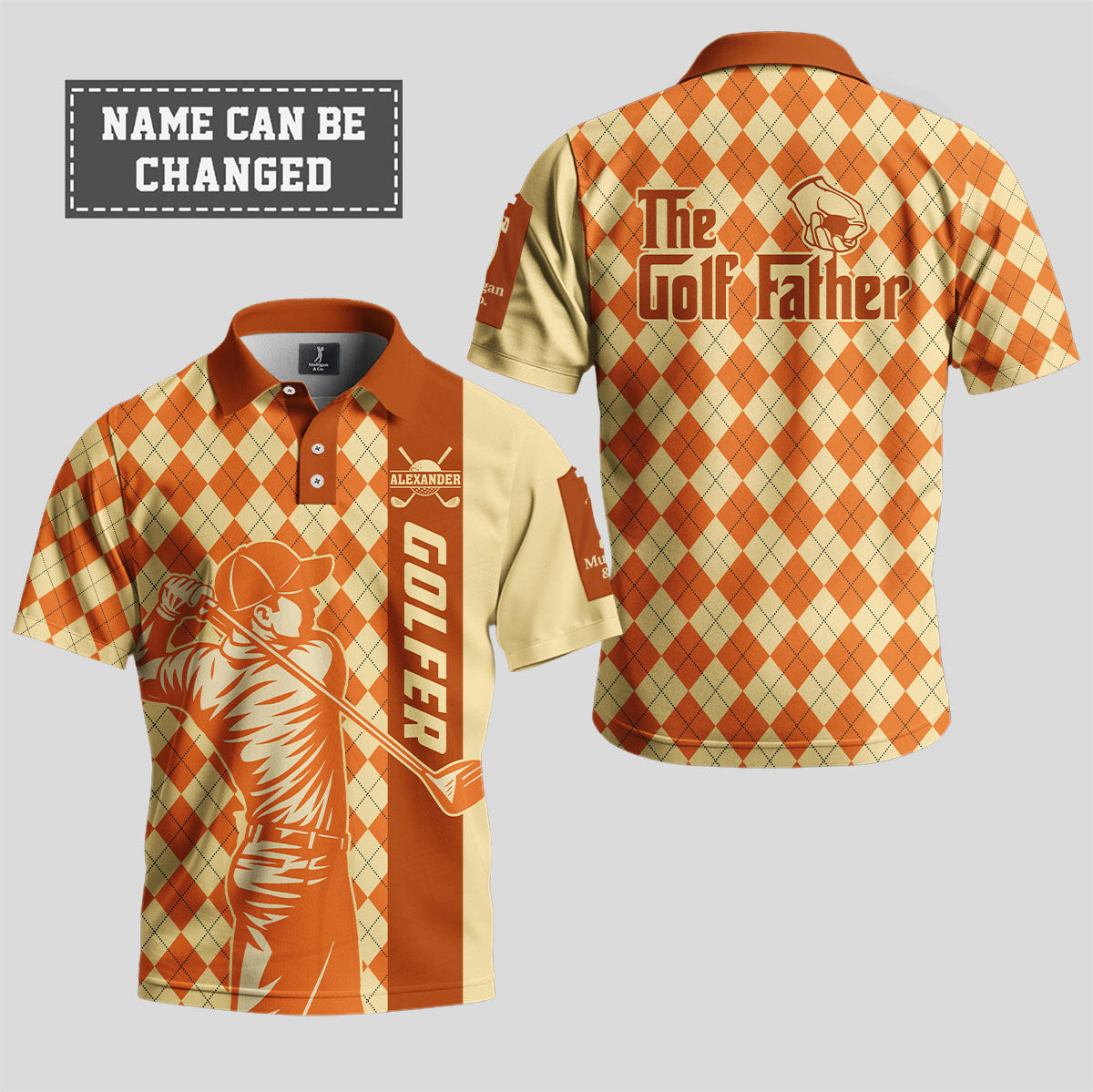 Personalized The Golf Father Polo Shirt Good Golf Gifts For Dad-1