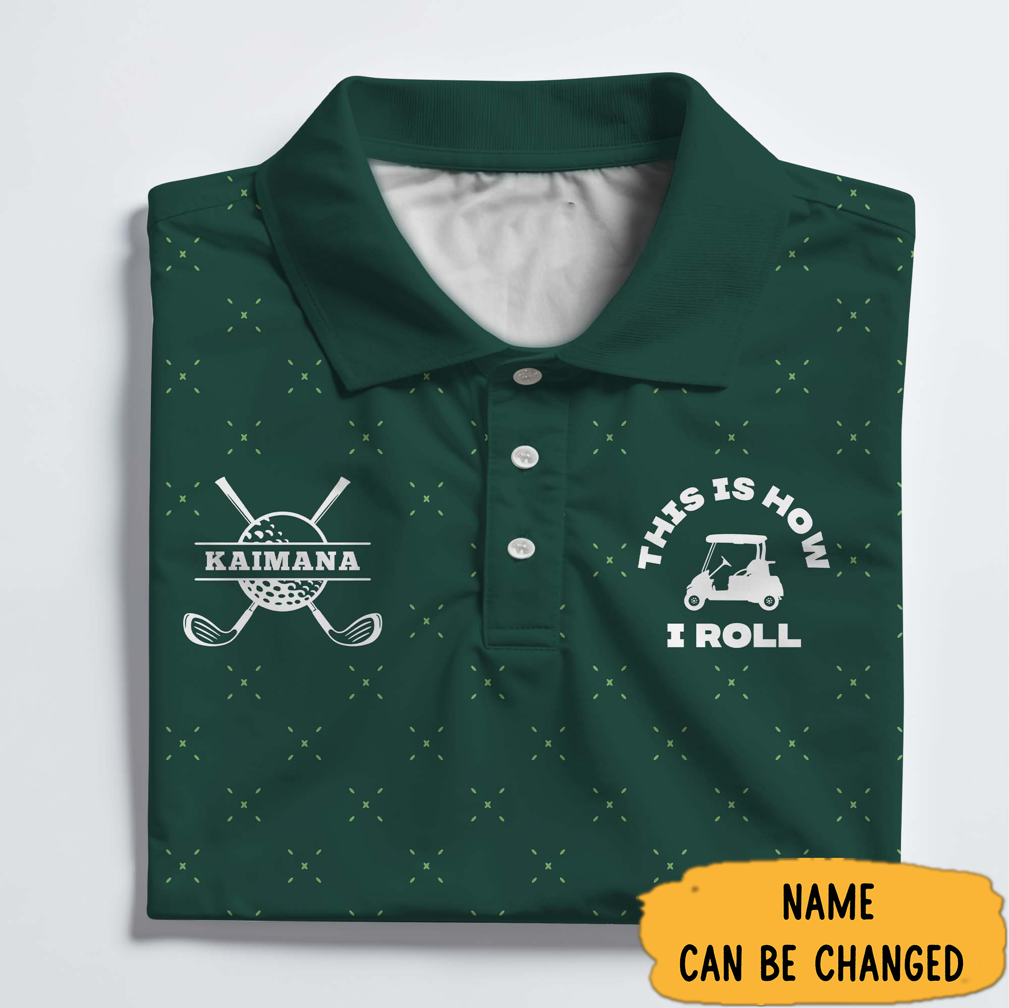 Personalized This is How I Roll Golf Polo Shirt Cool Golf Gifts For Dad-1