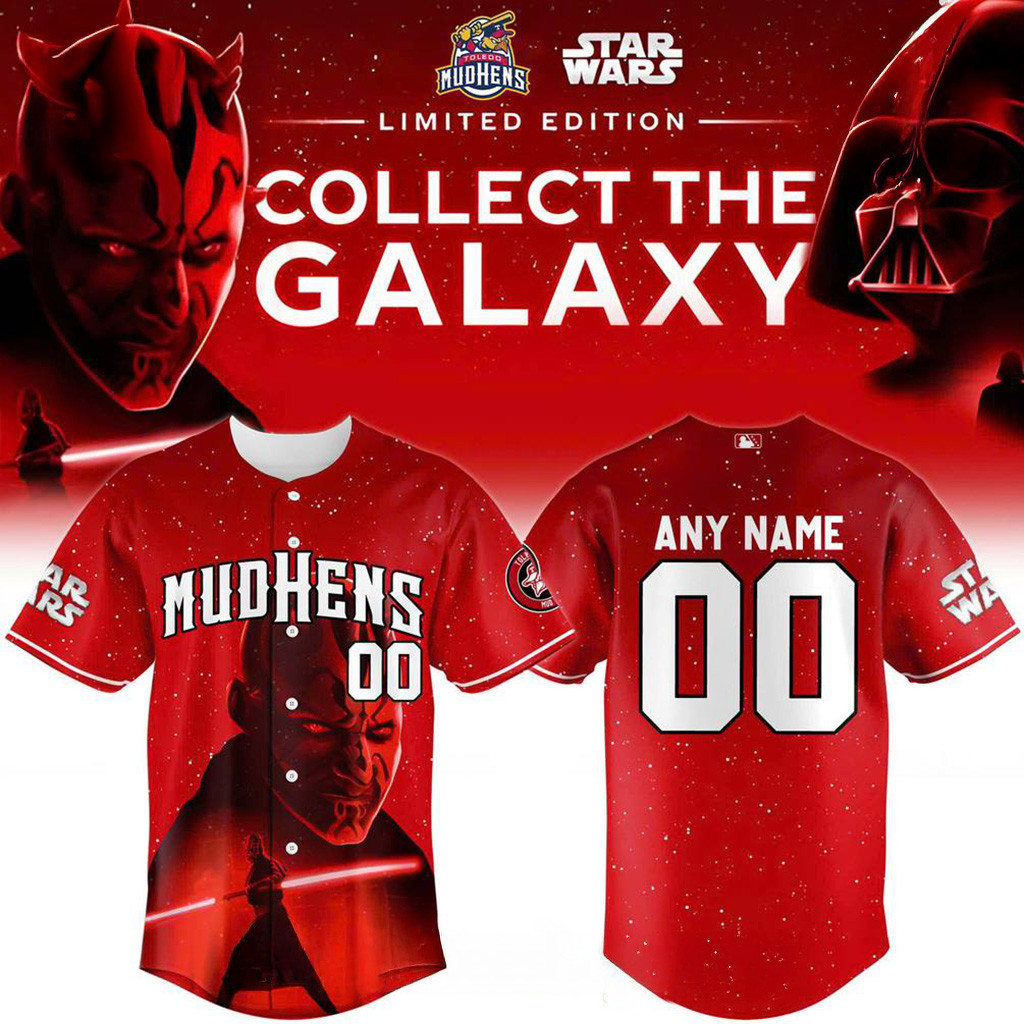 Personalized Toledo Mud Hens X Star Wars Baseball Jersey 2025 Hens Merch Fans Gifts-1